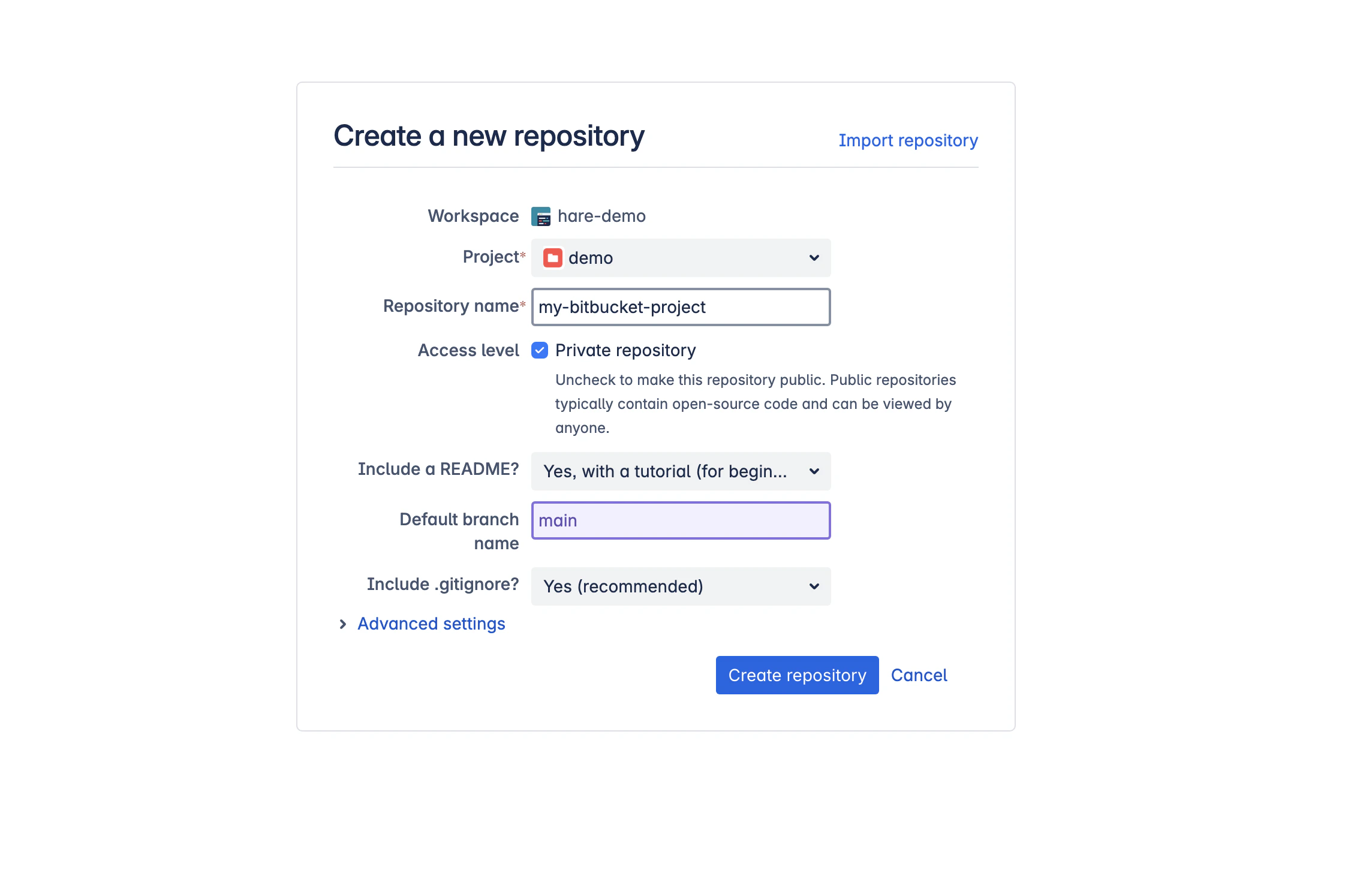 bitbucket-create-repository