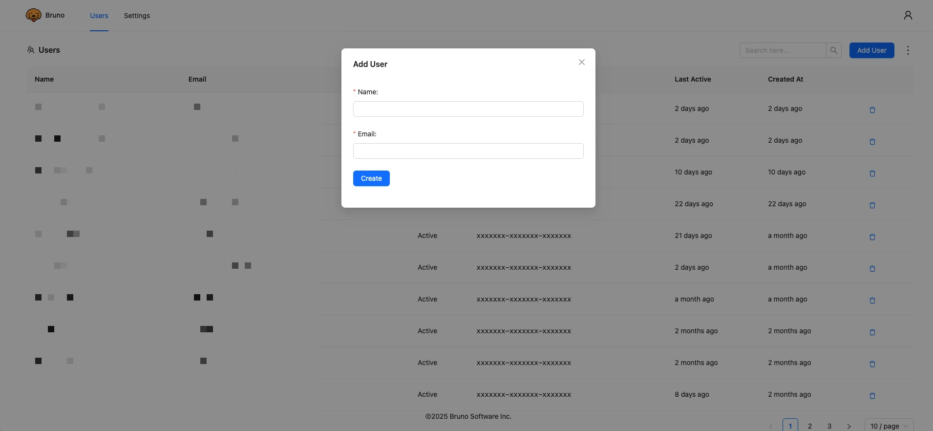 Adding a single user
