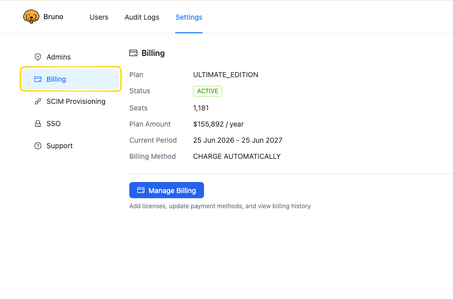 Billing details