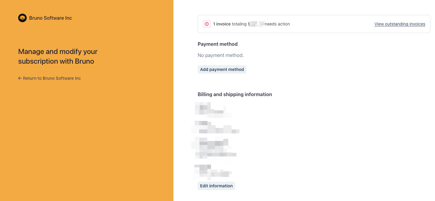 Stripe billing portal