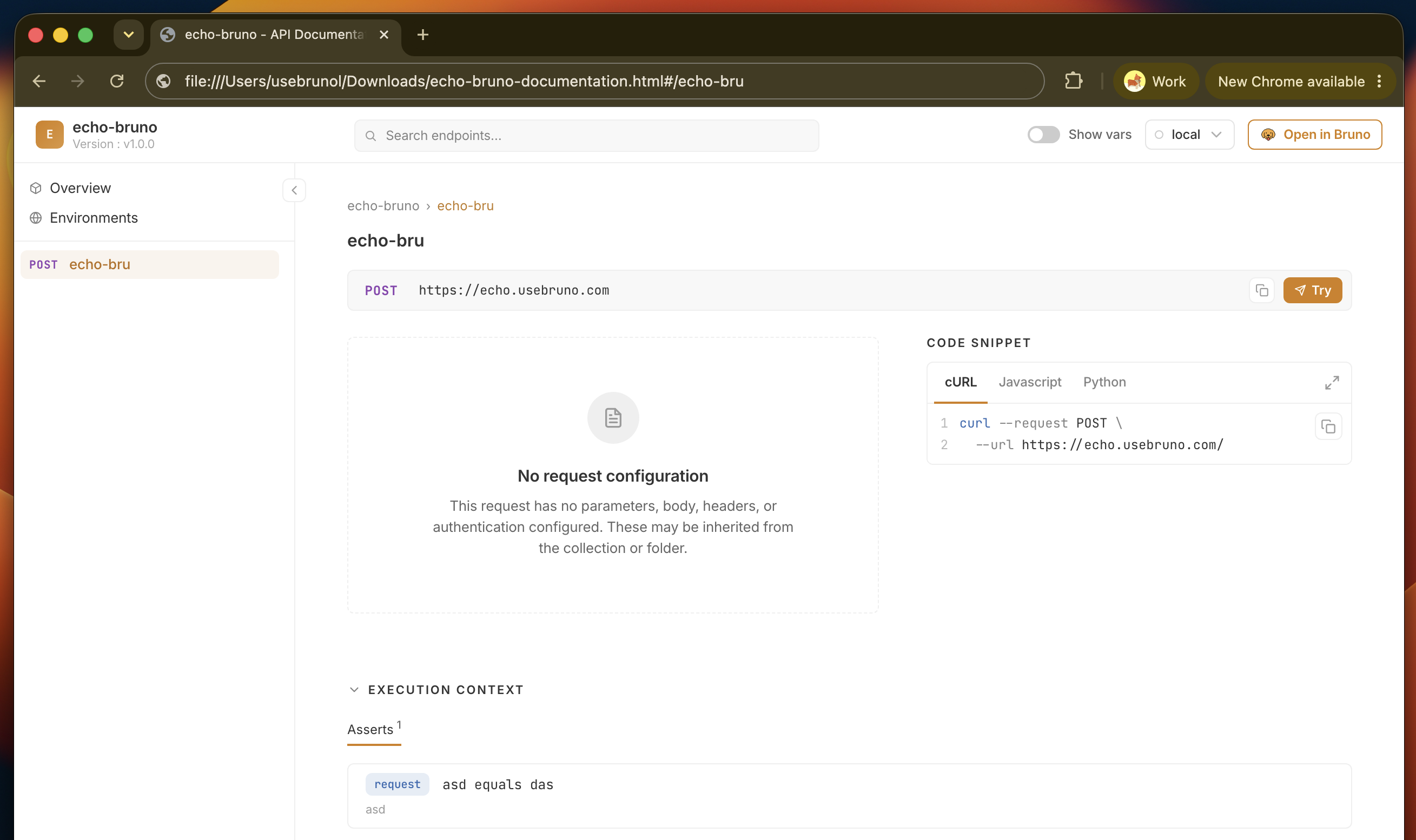 Generated HTML Documentation