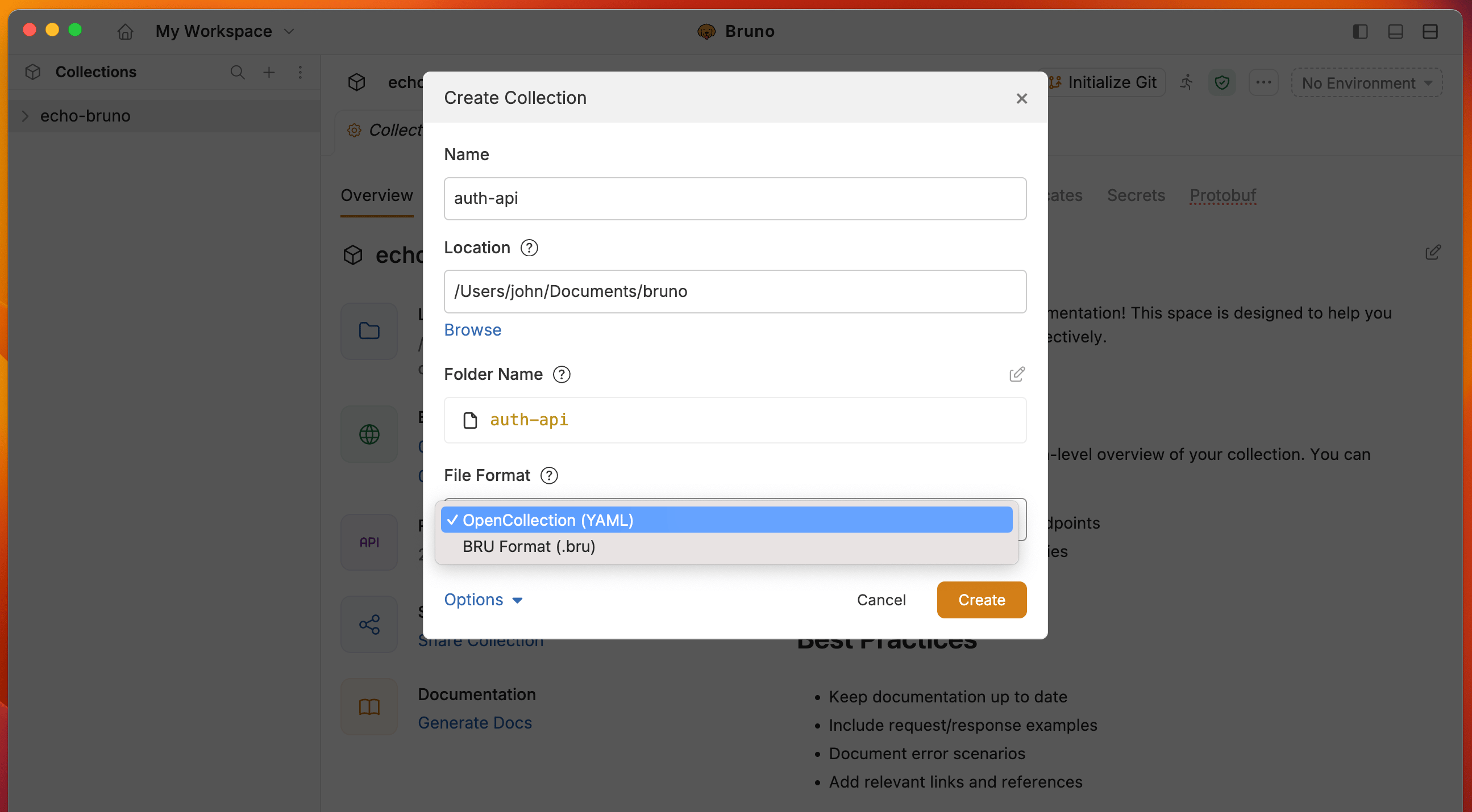 select file format