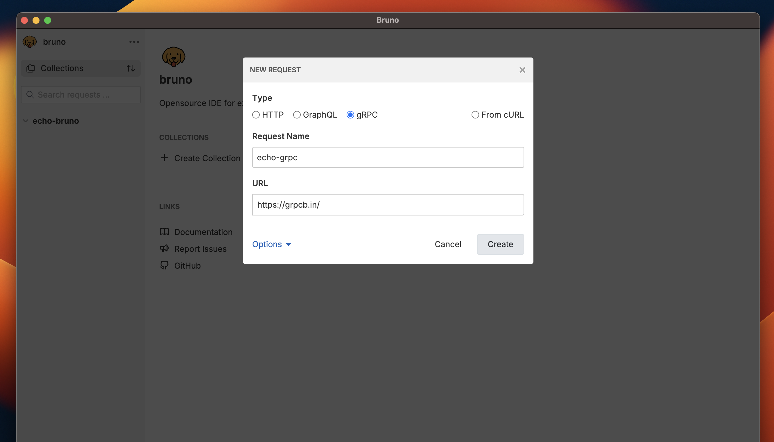 Create gRPC Request