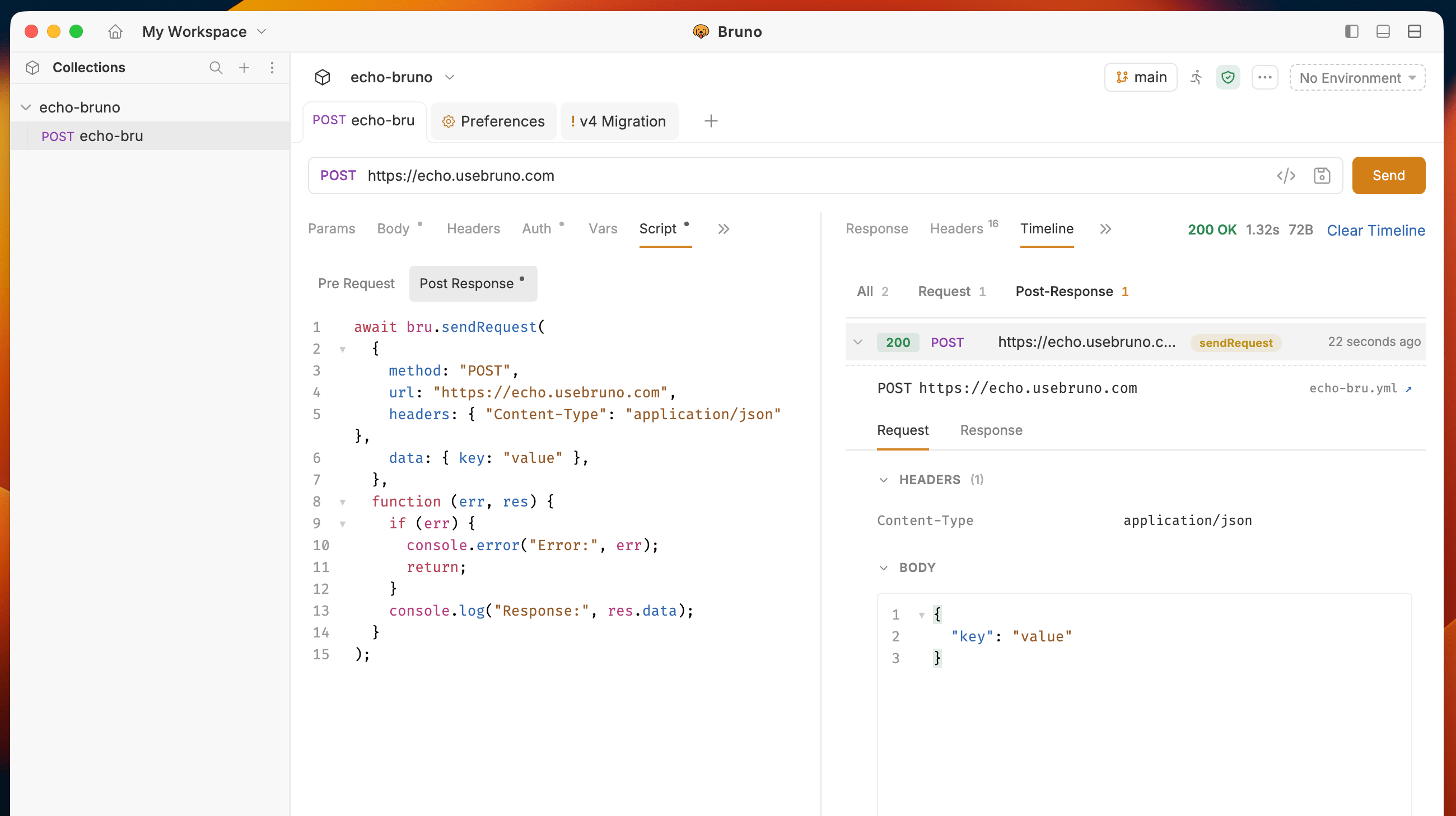 Script Logs in Timeline