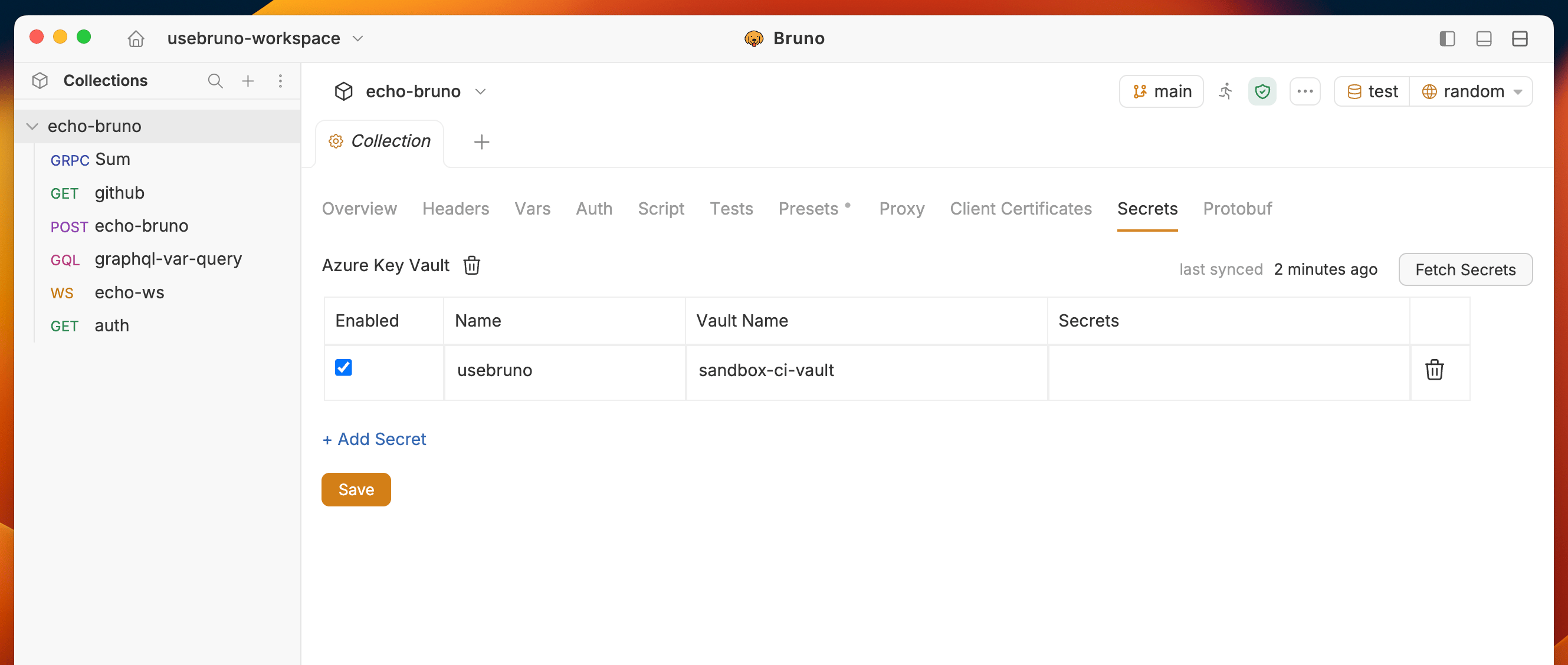Azure Key Vault Dialog Box