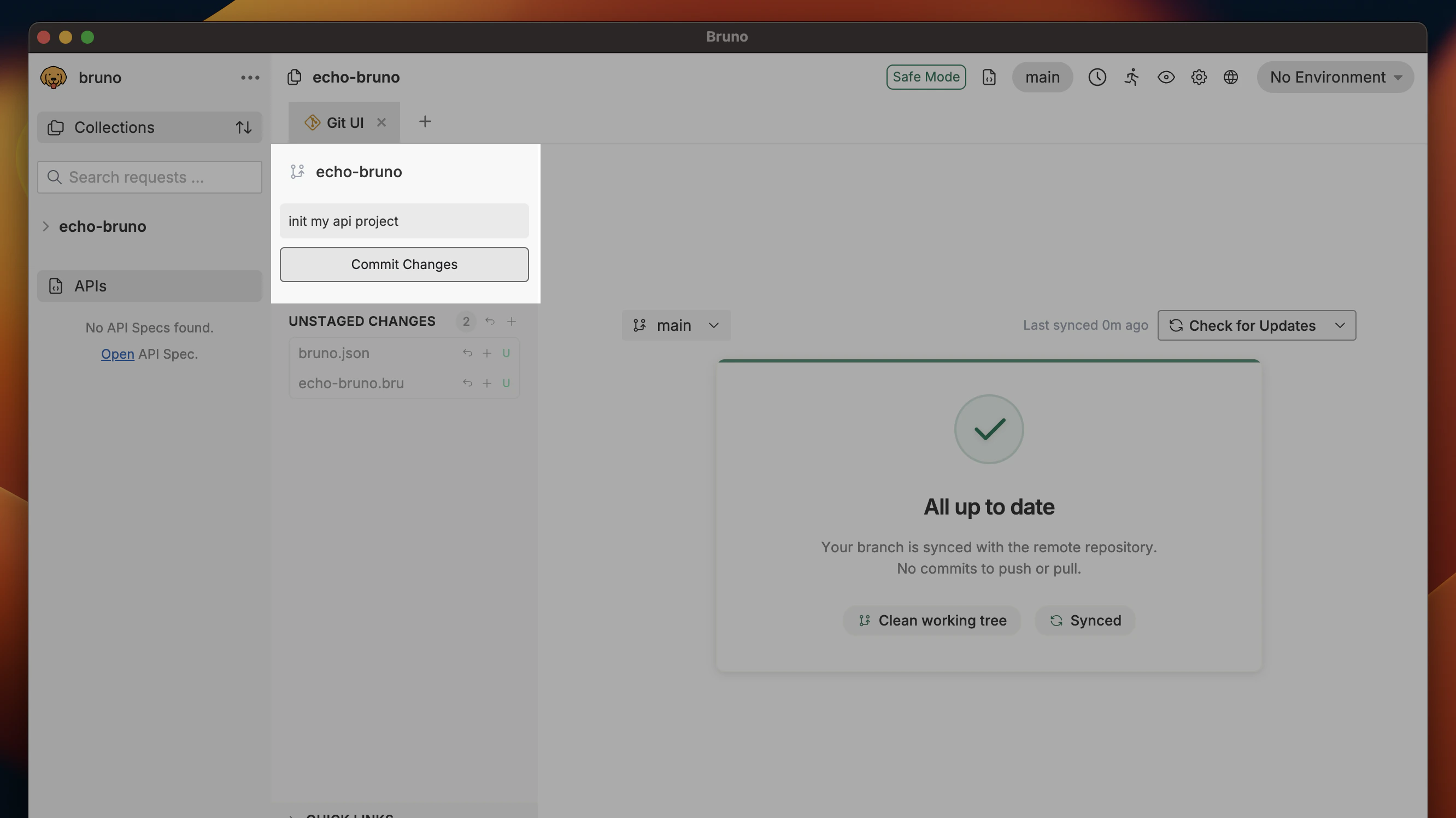 Commit Changes