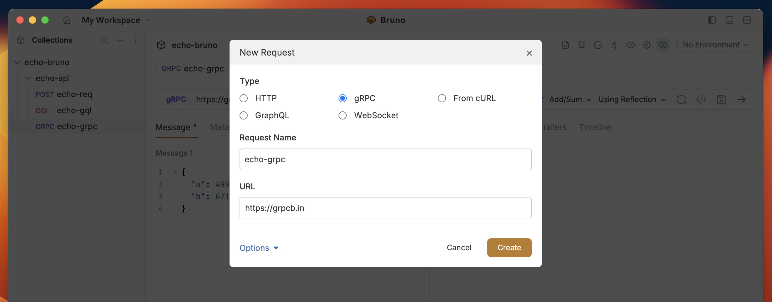 Create gRPC Request