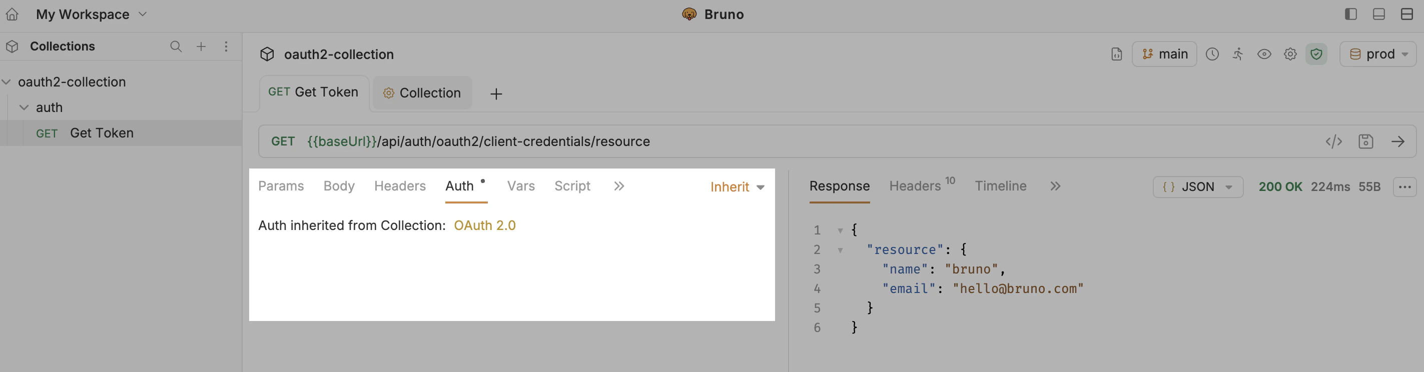 Navigate Request and Select Inherit