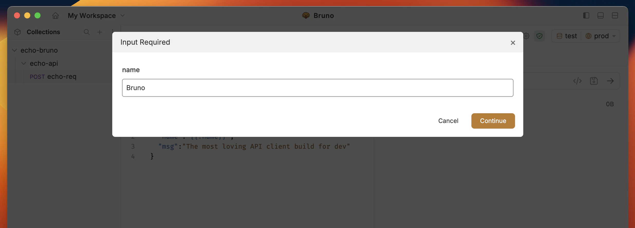 Prompt Variable Dialog