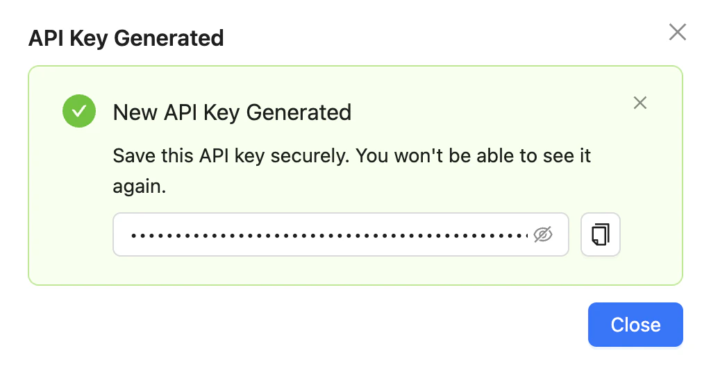 Generate SCIM API Key in Bruno license portal