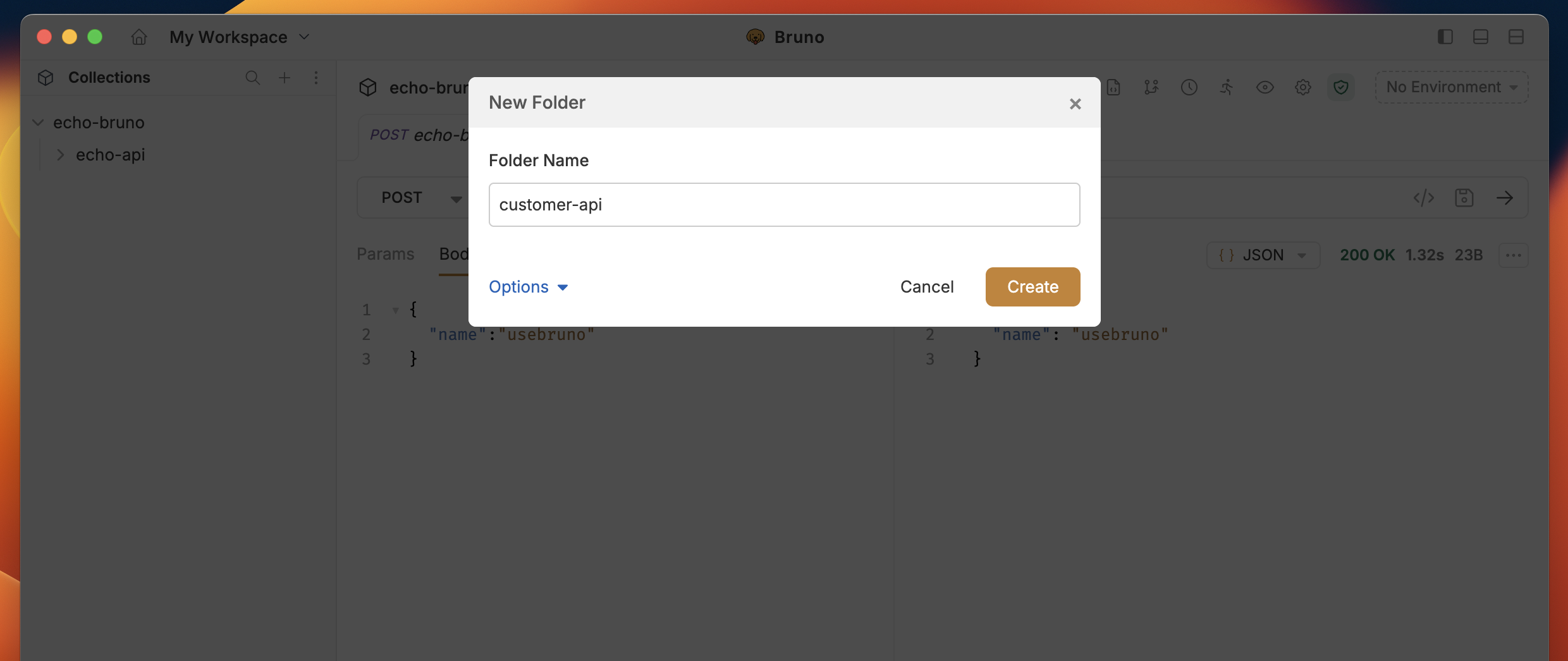 new folder dialog