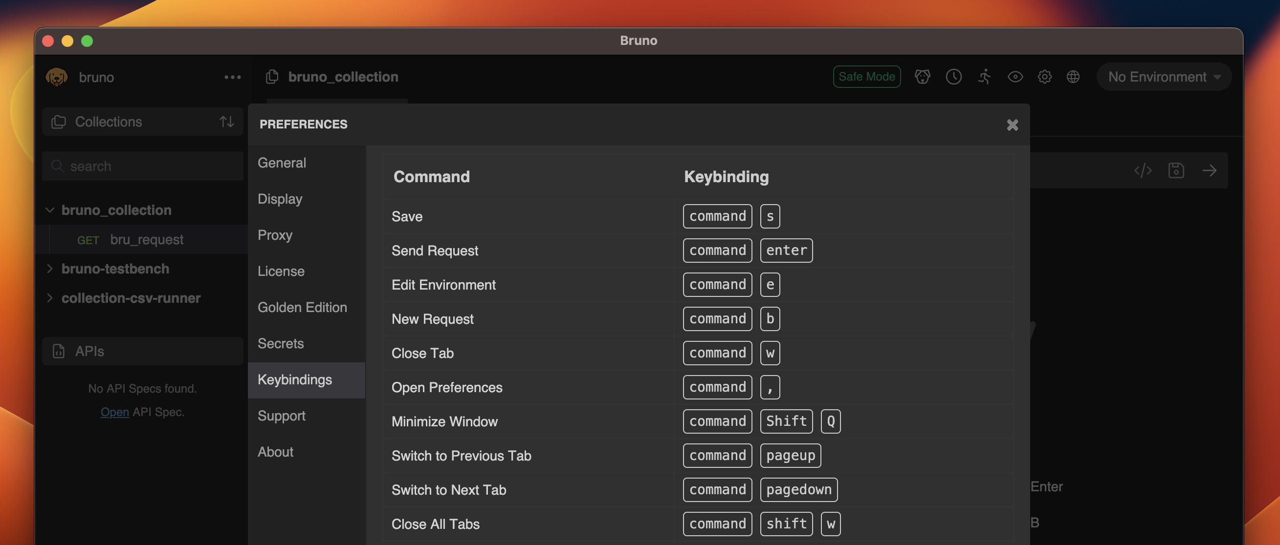 keybindings