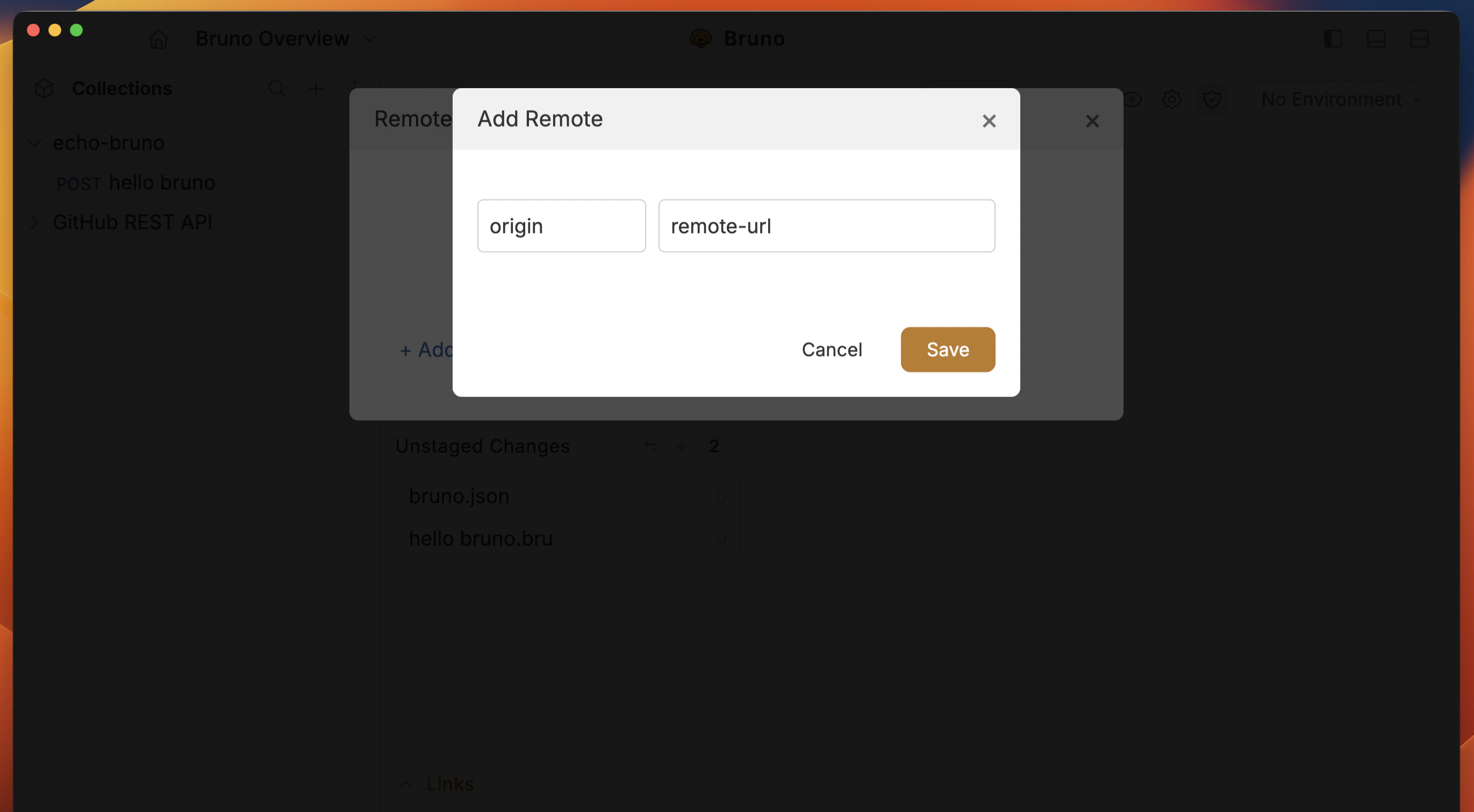 Add Remote Dialog Box