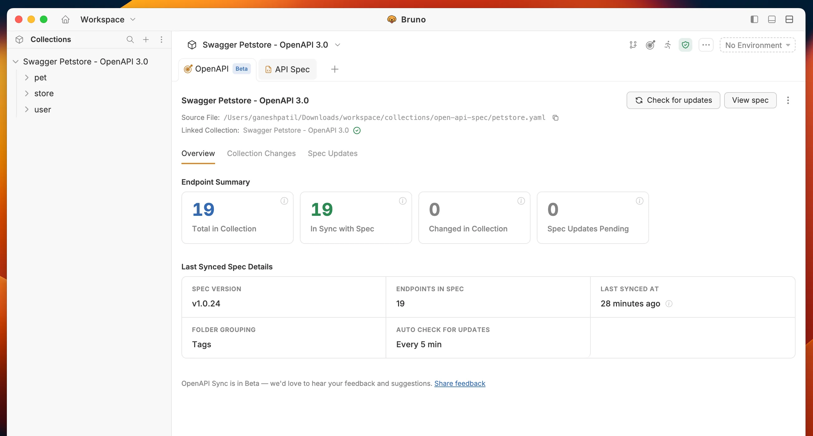 openapi sync ui at a glance