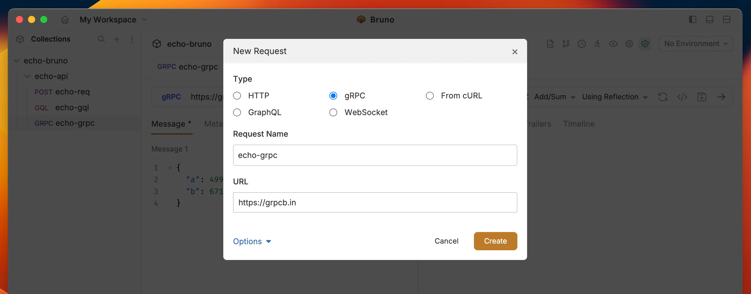 Create gRPC Request