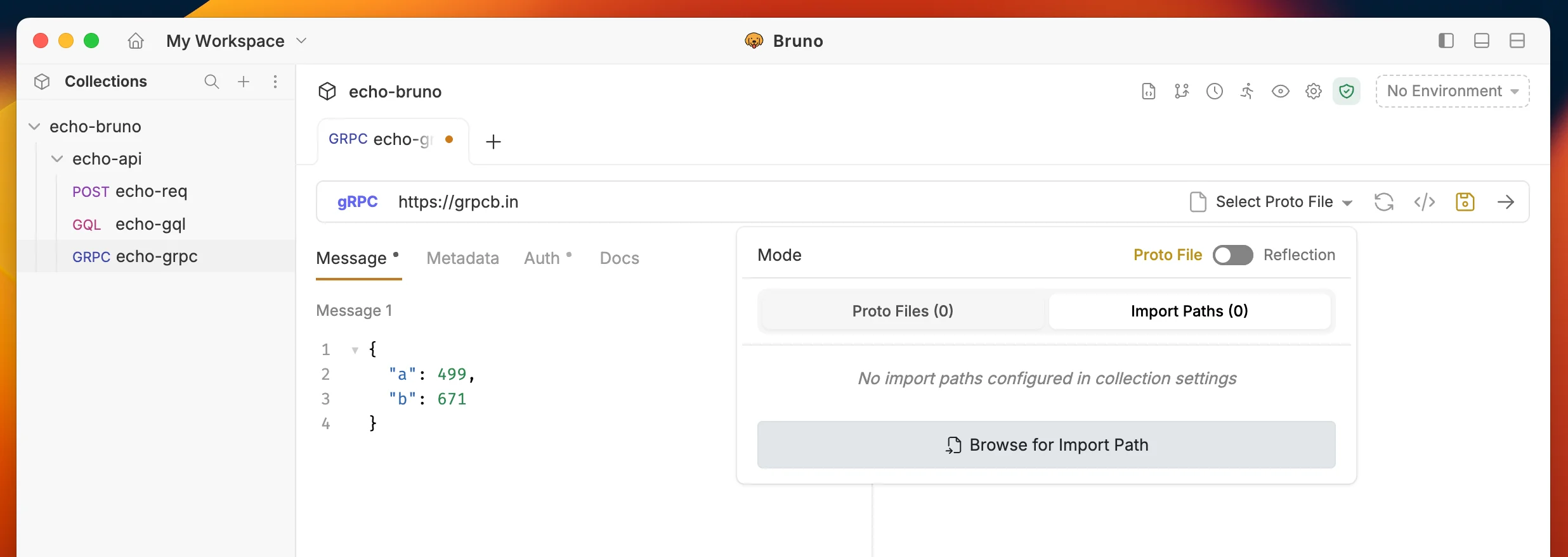 gRPC Request Level Import Path