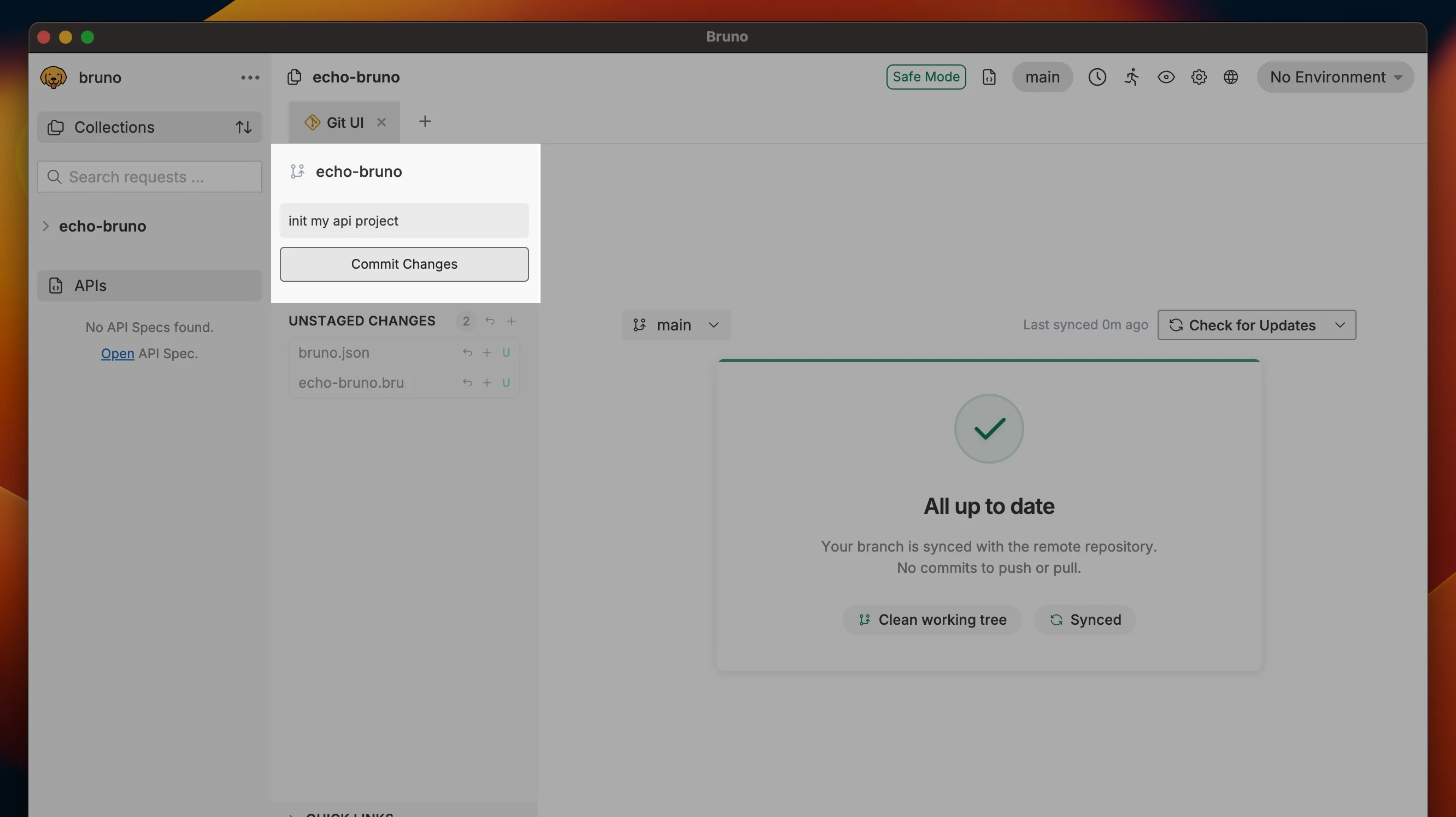 Commit Changes