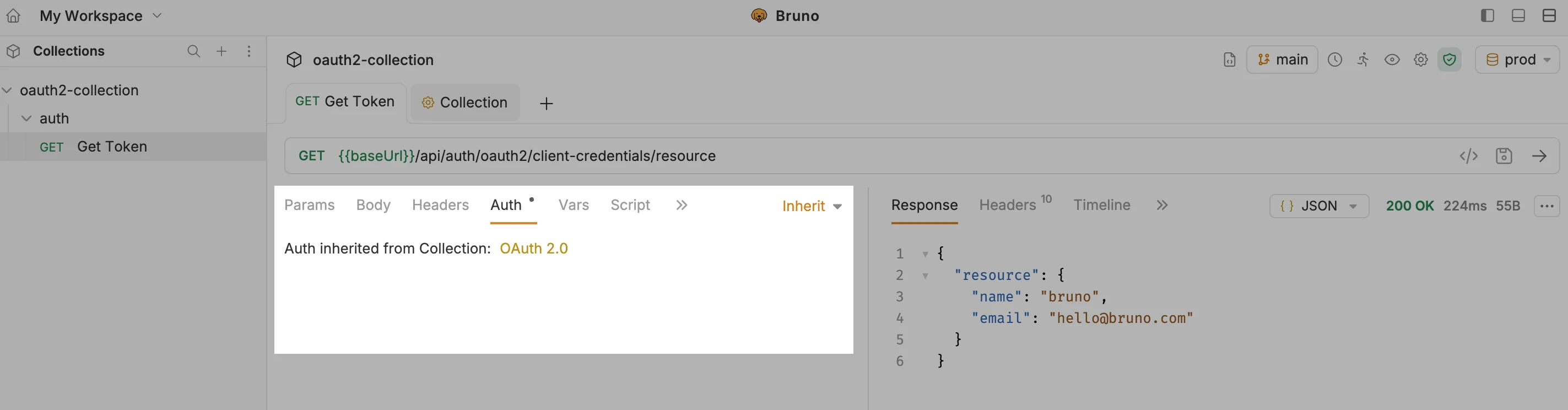 Navigate Request and Select Inherit