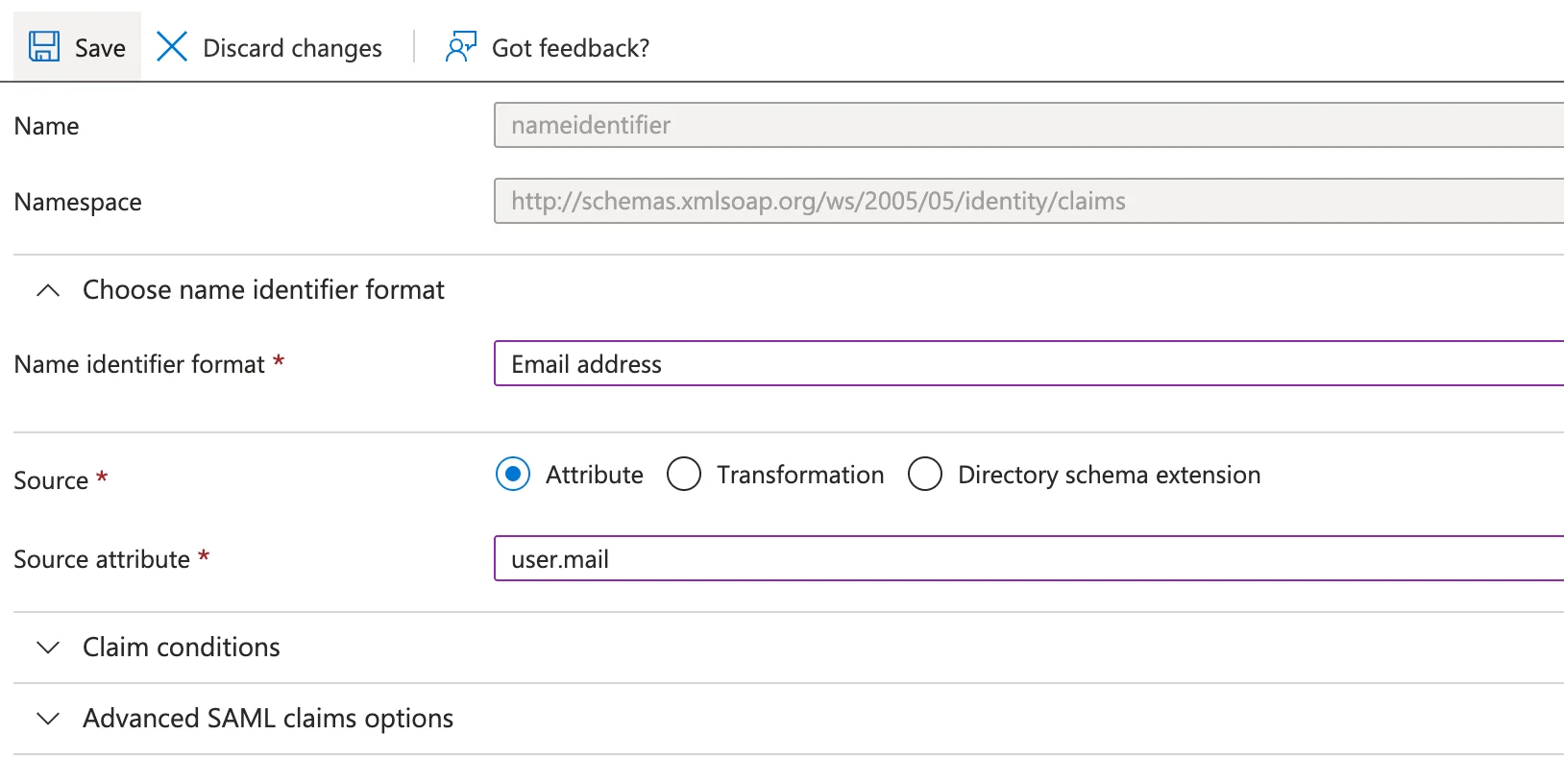Configure unique user identifier in Entra ID