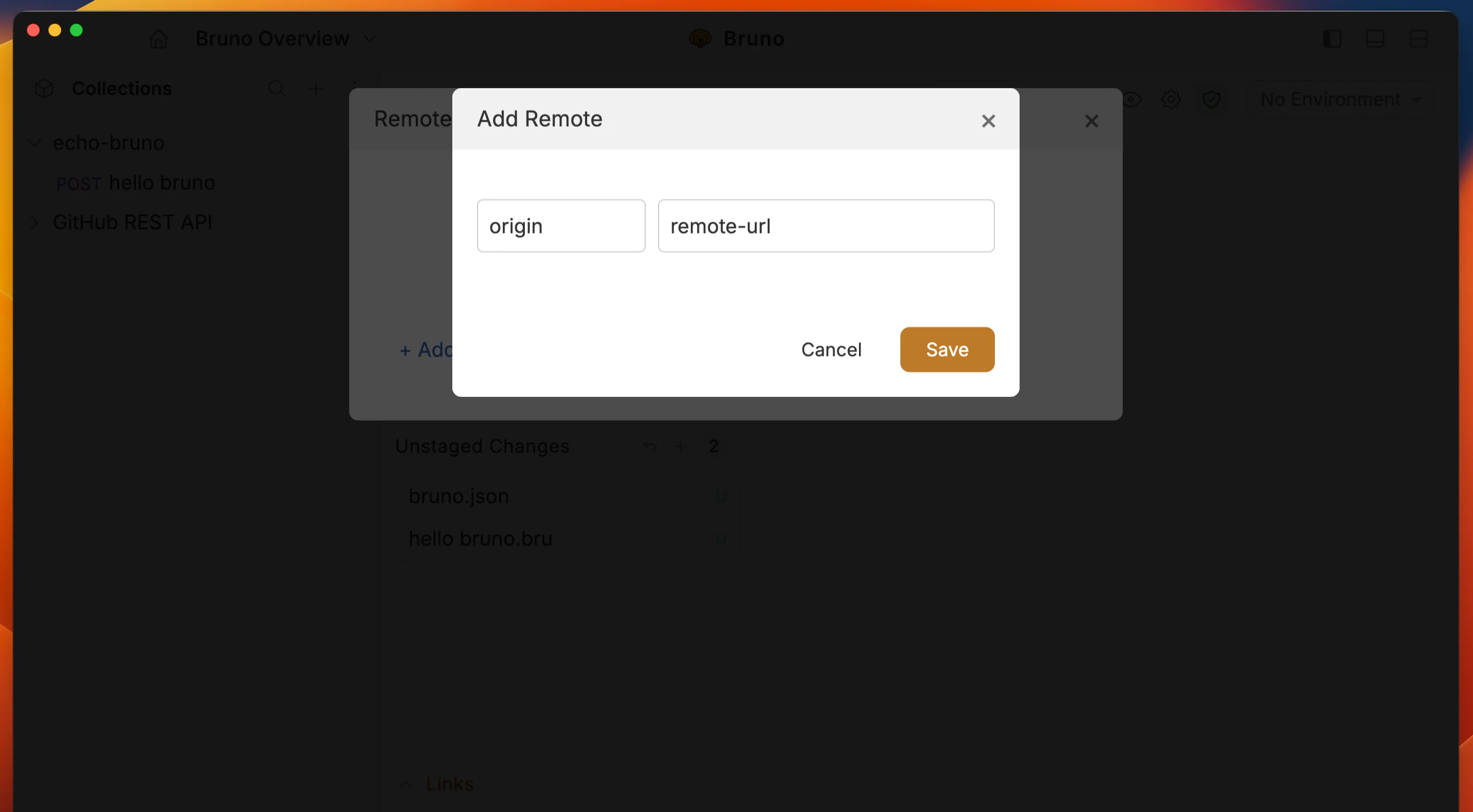 Add Remote Dialog Box