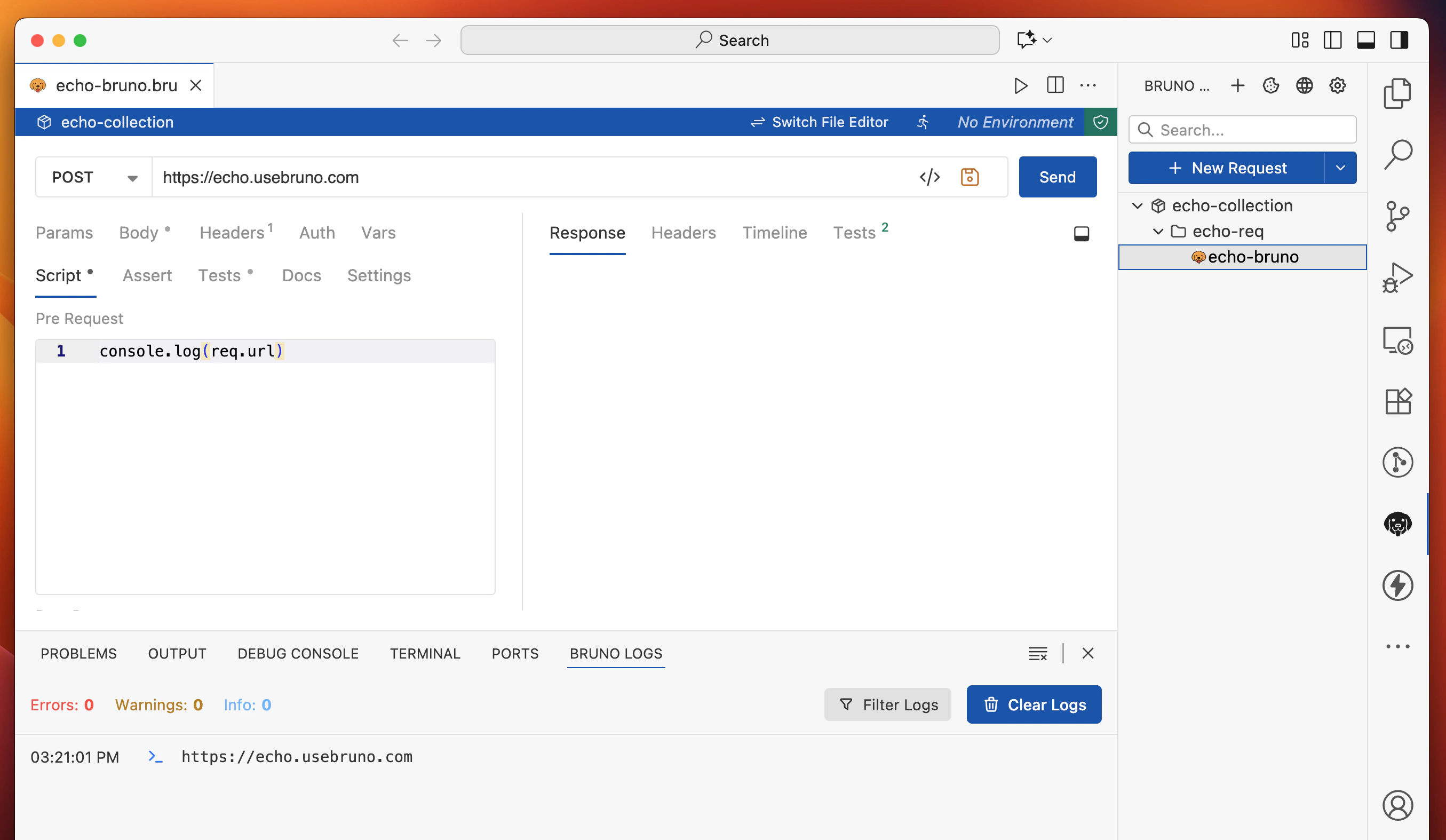 VS Code Extension Console