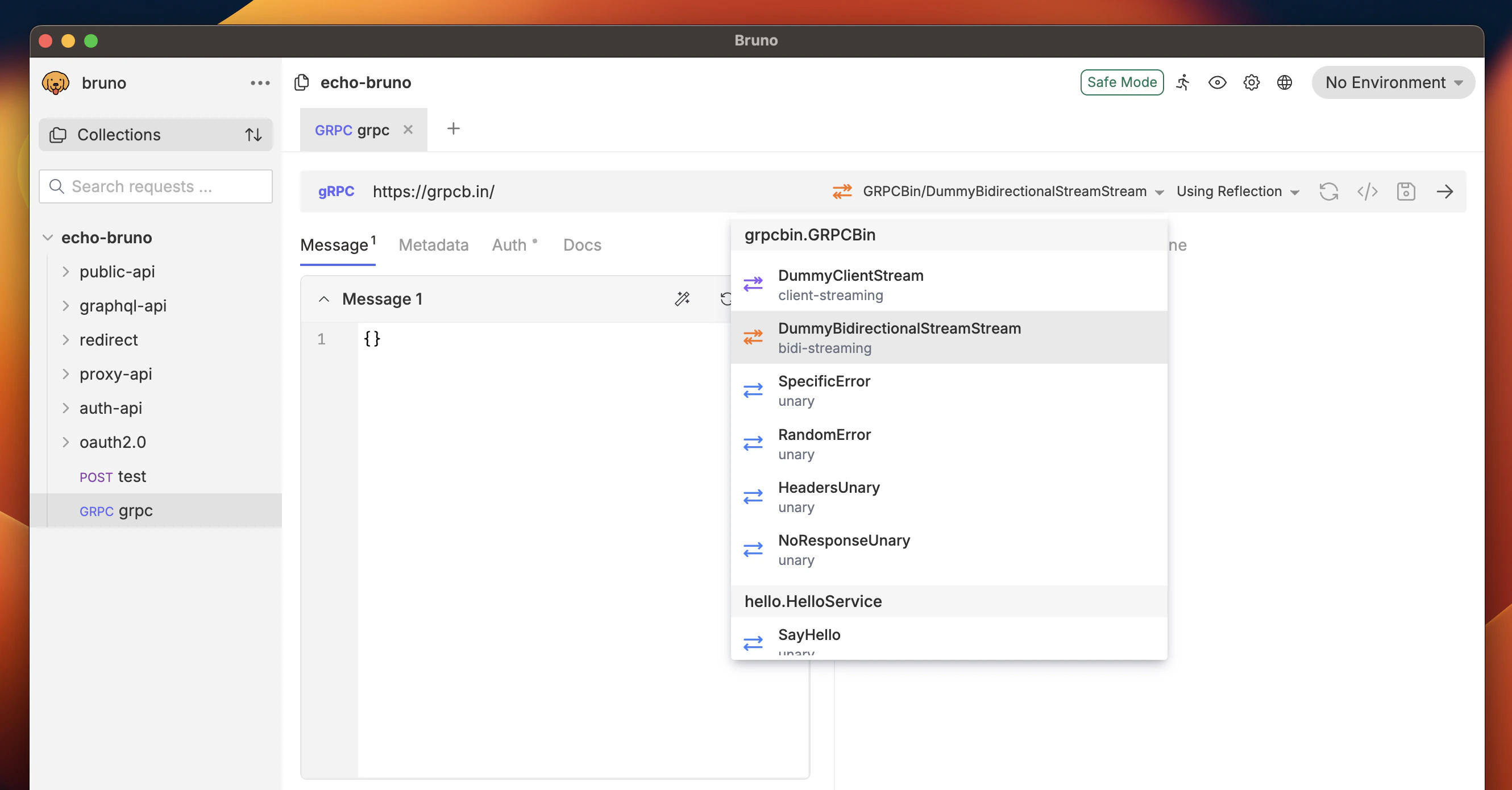 Select Streaming Method