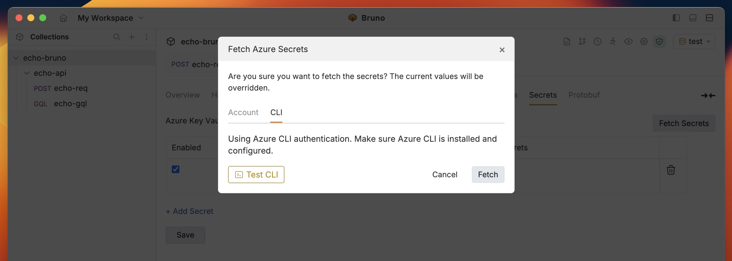 Test CLI Authentication