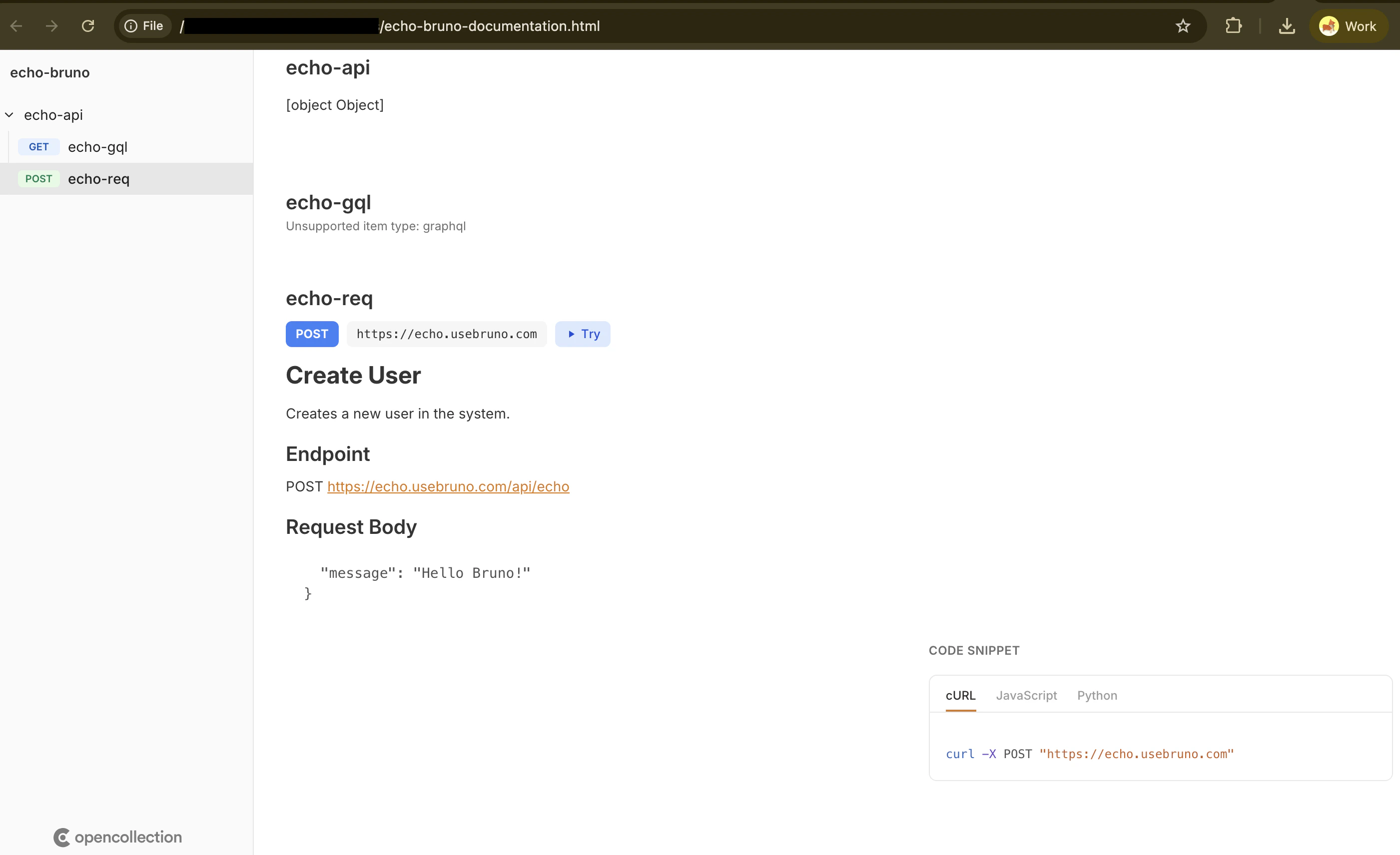 Generated HTML Documentation