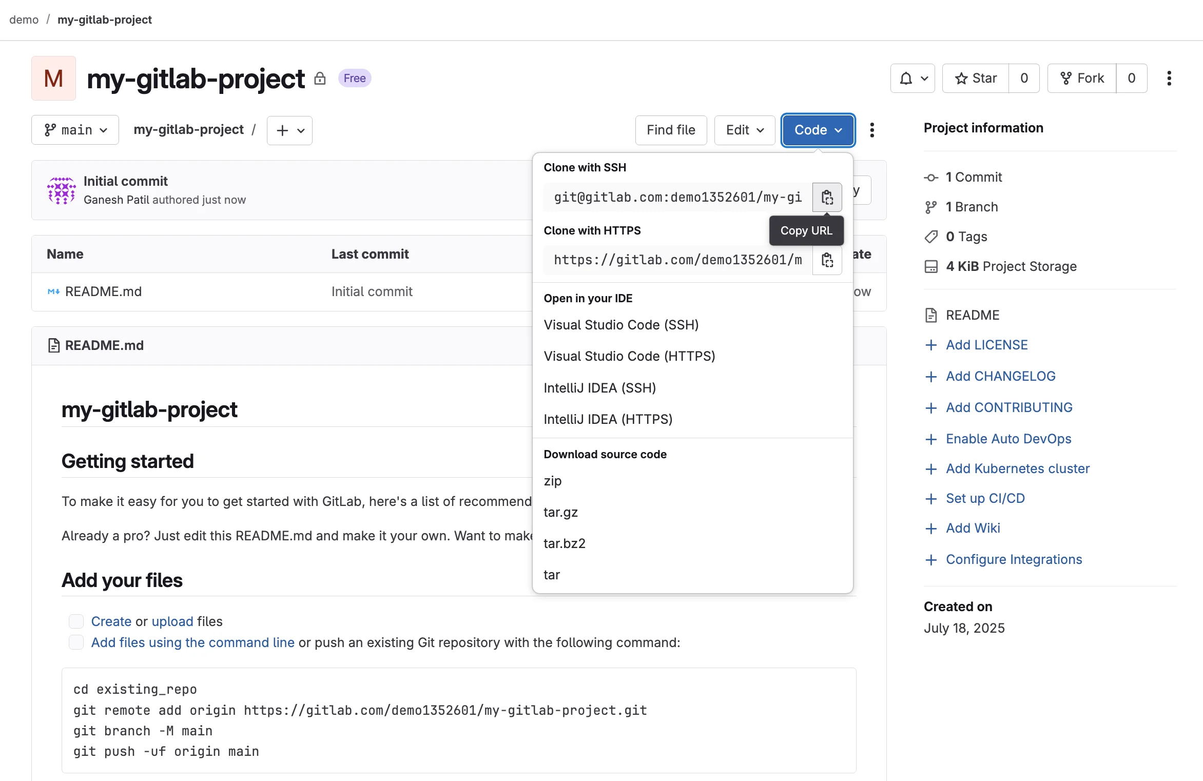 gitlab-clone-url