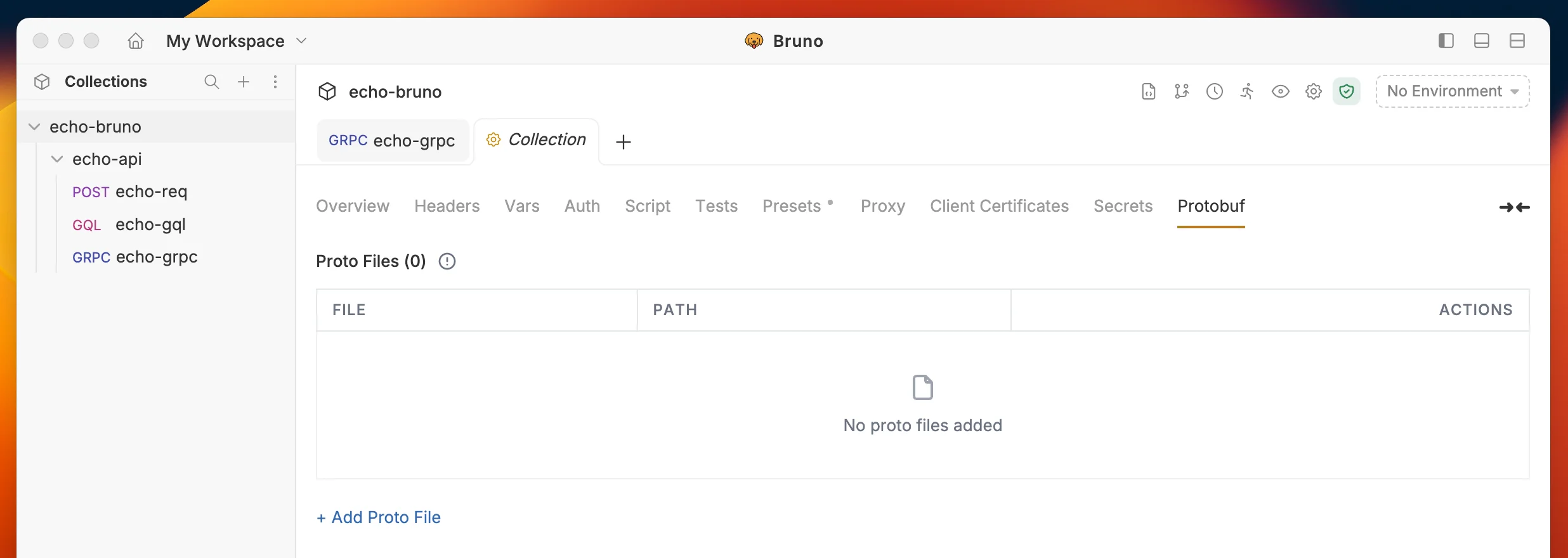 Collection Level Proto File