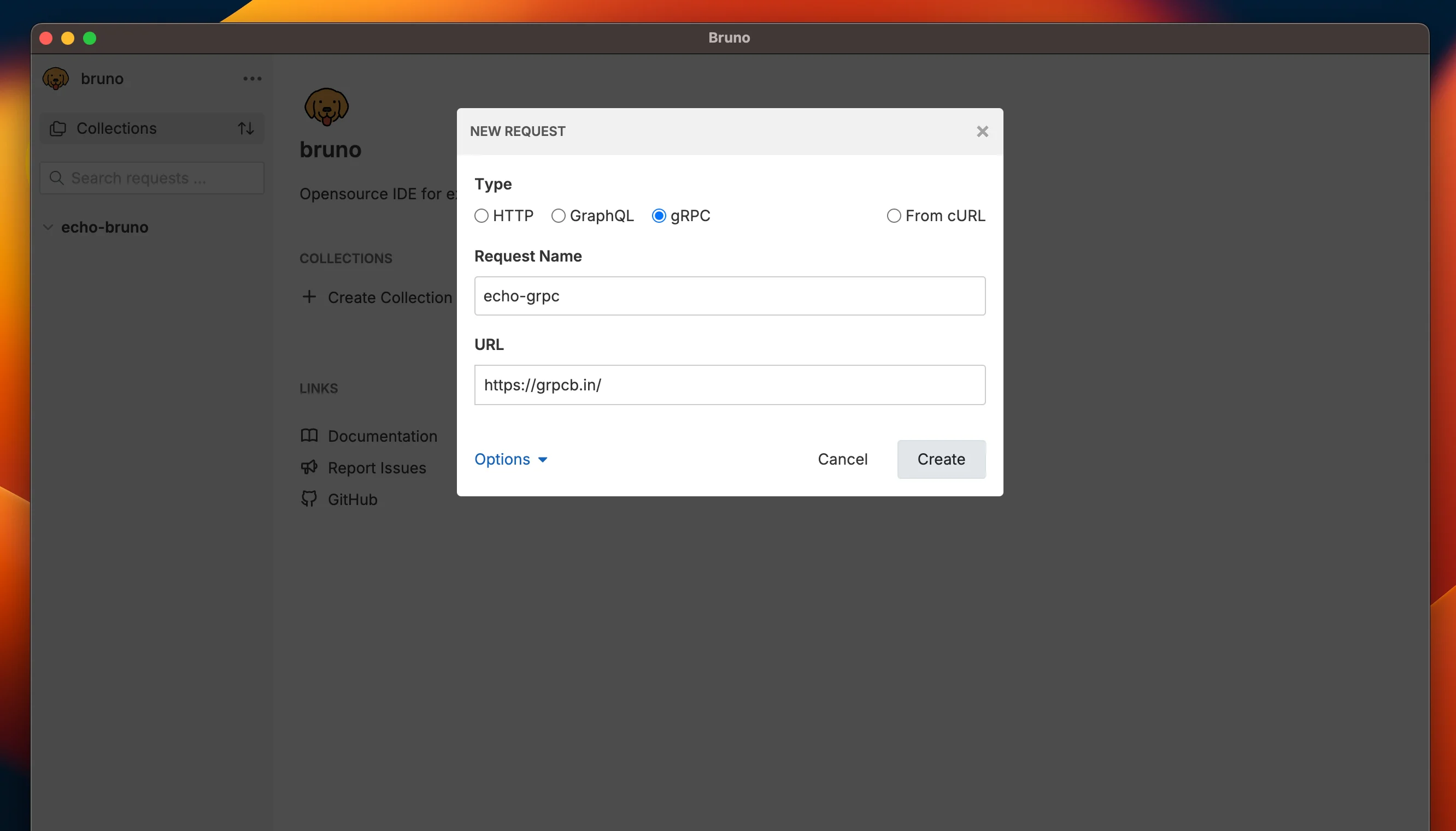 Create gRPC Request