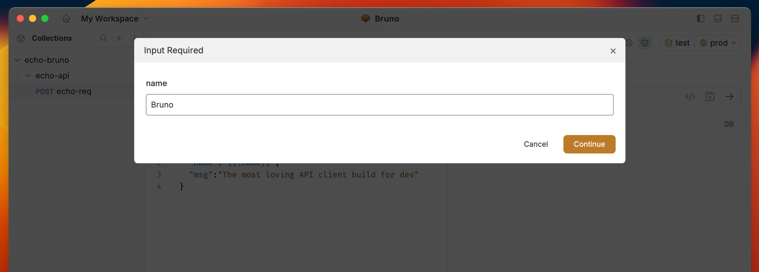 Prompt Variable Dialog