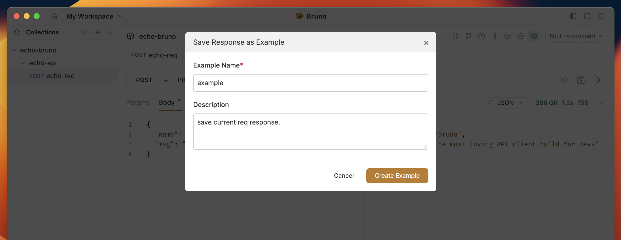 Save Response Dialog