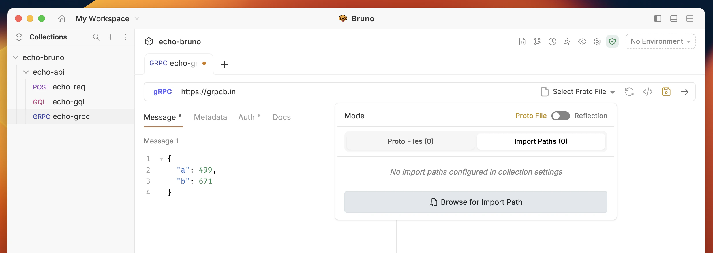 gRPC Request Level Import Path