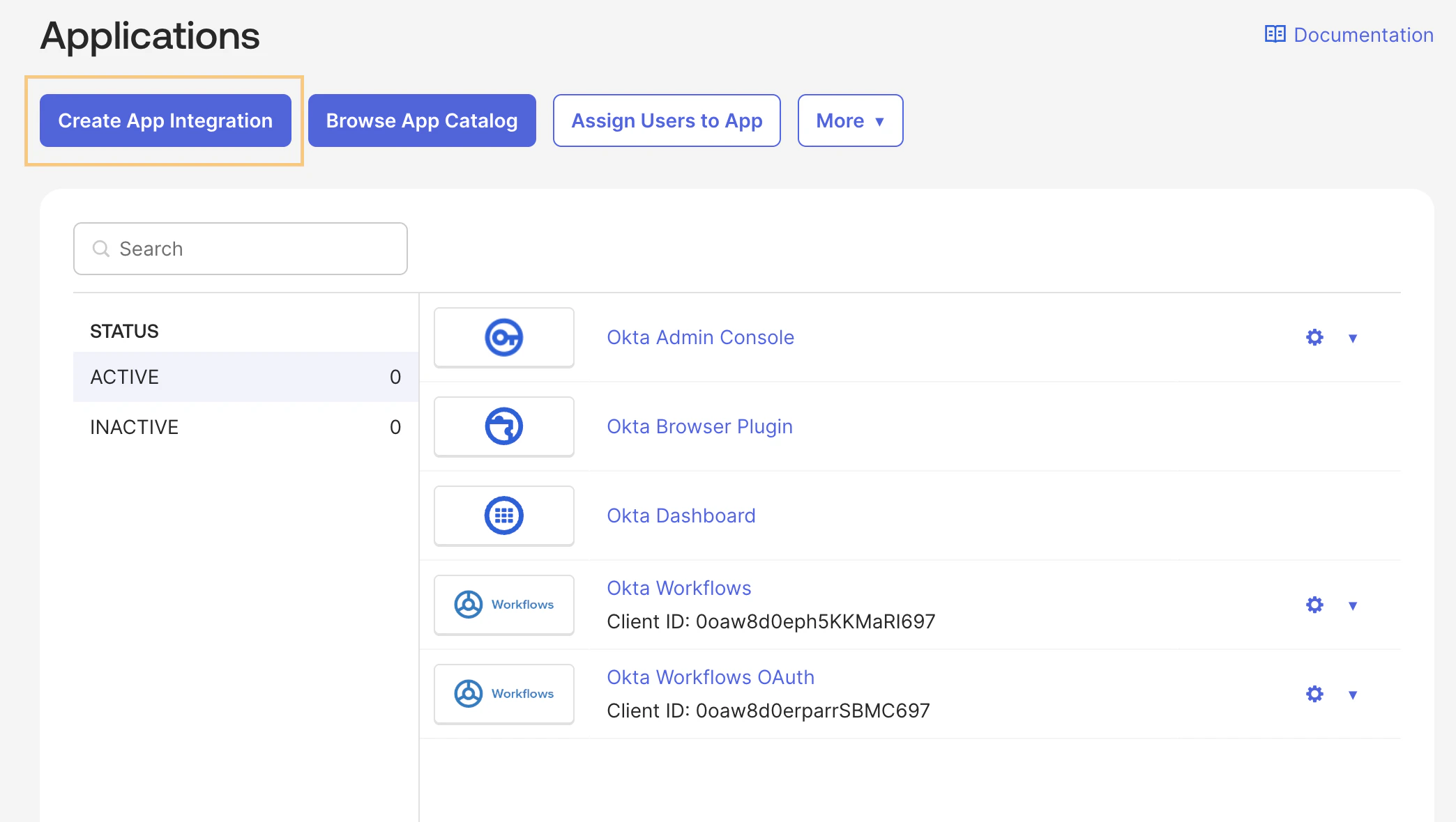 Create App Integration in Okta