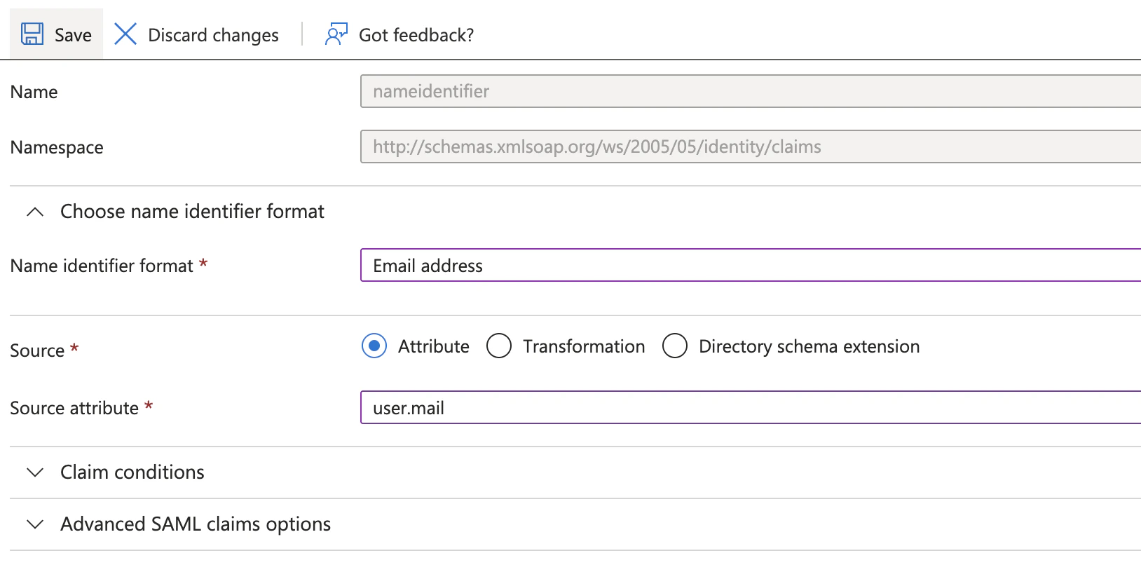 Configure unique user identifier in Entra ID