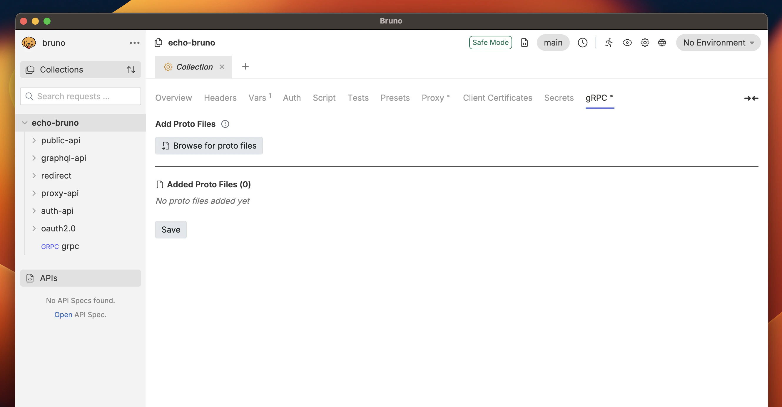 Collection Level Proto File