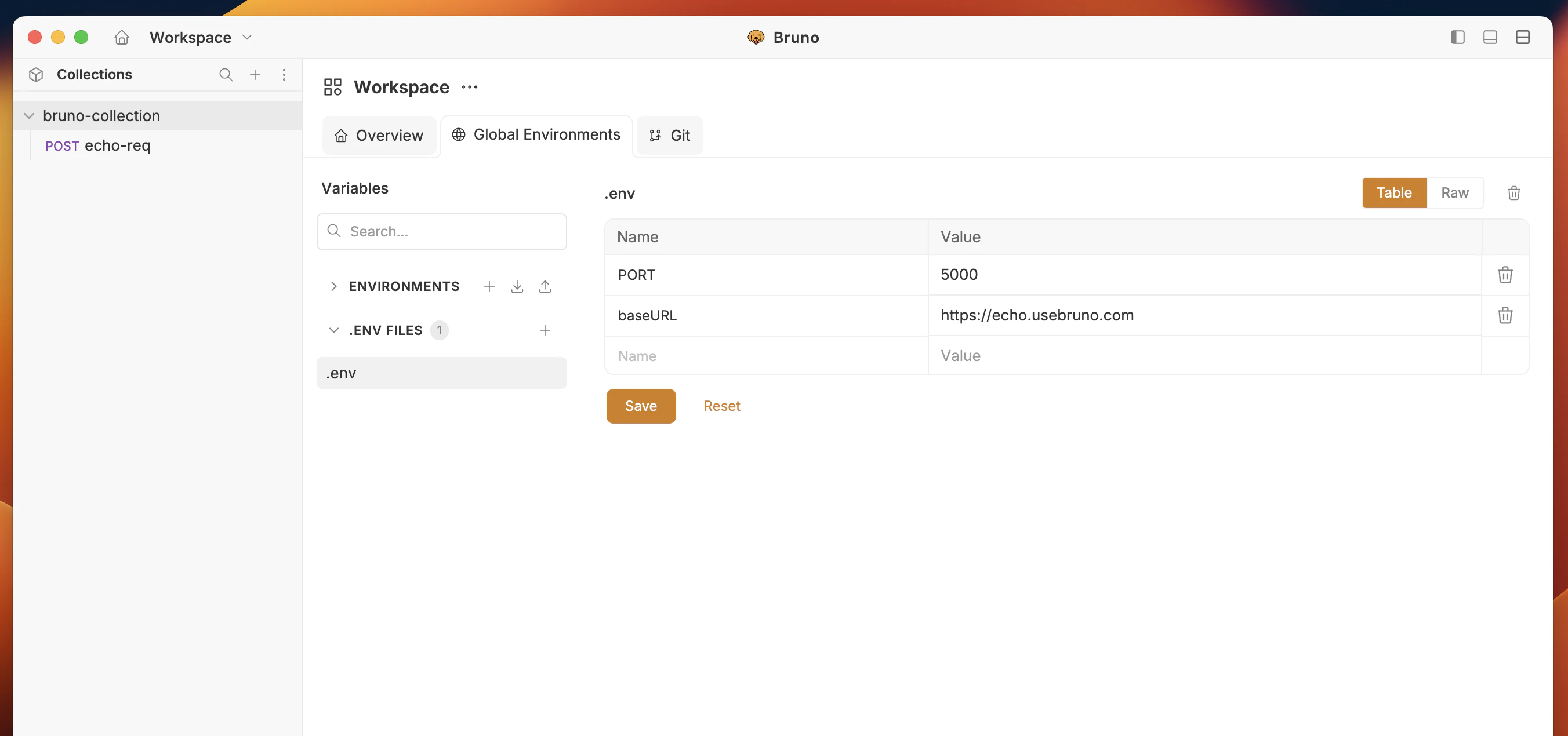 Create Environment Variables