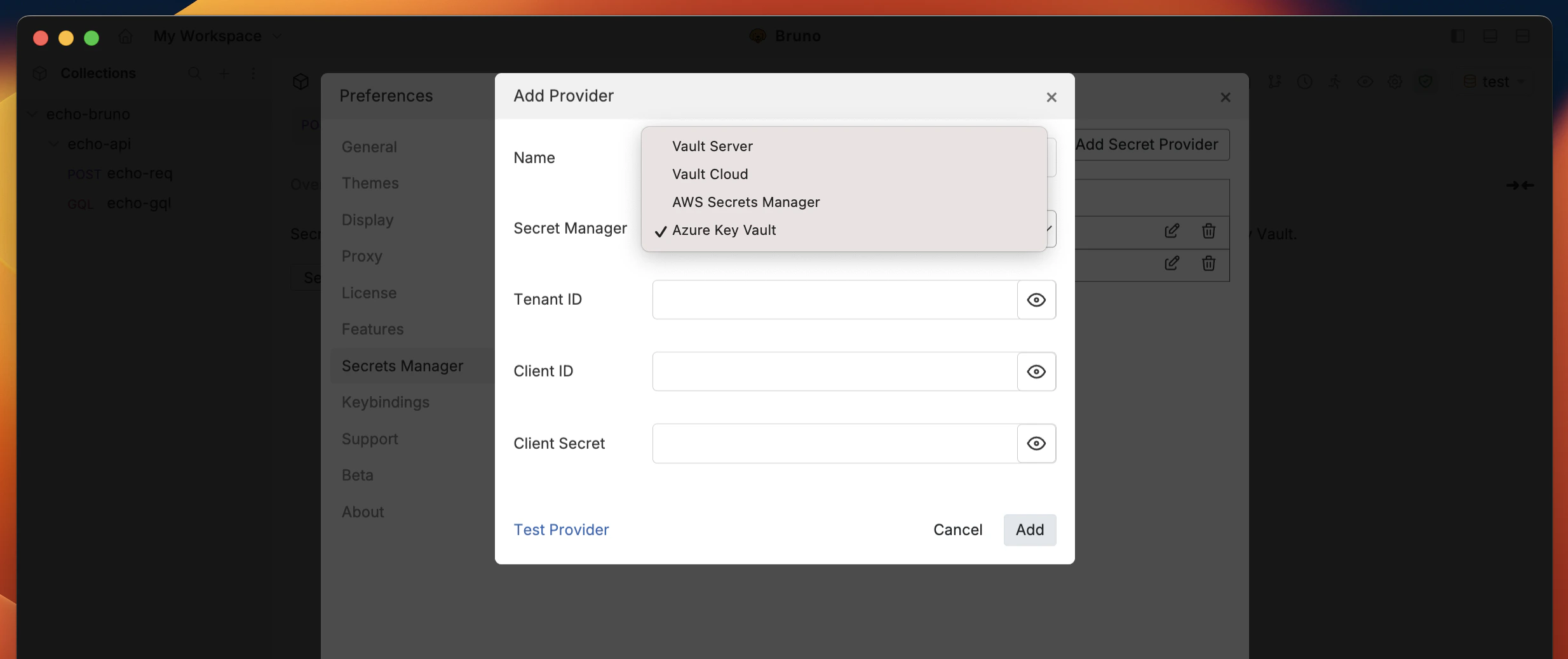 Select Azure Key Vault