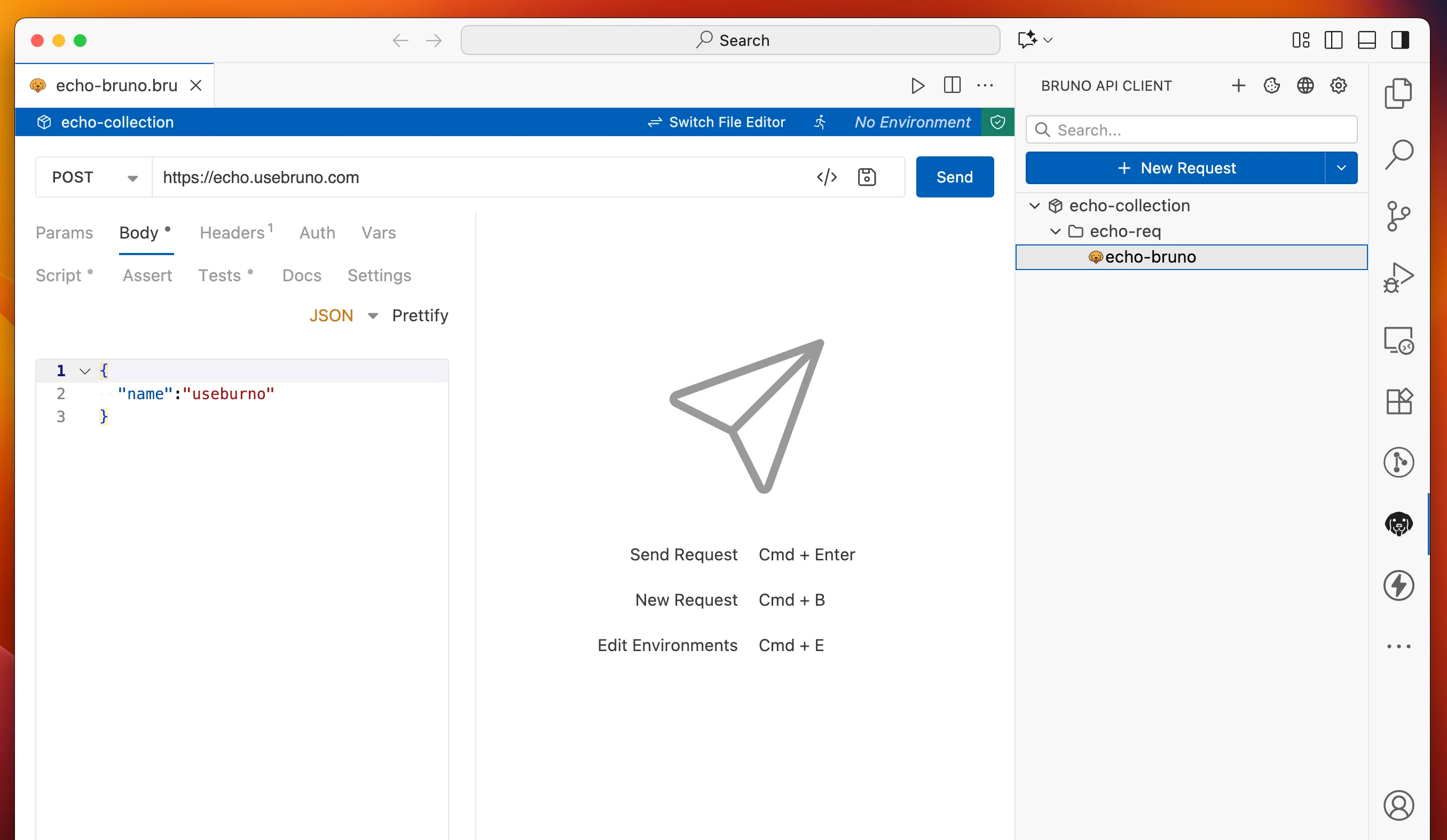 VS Code Extension Create Request