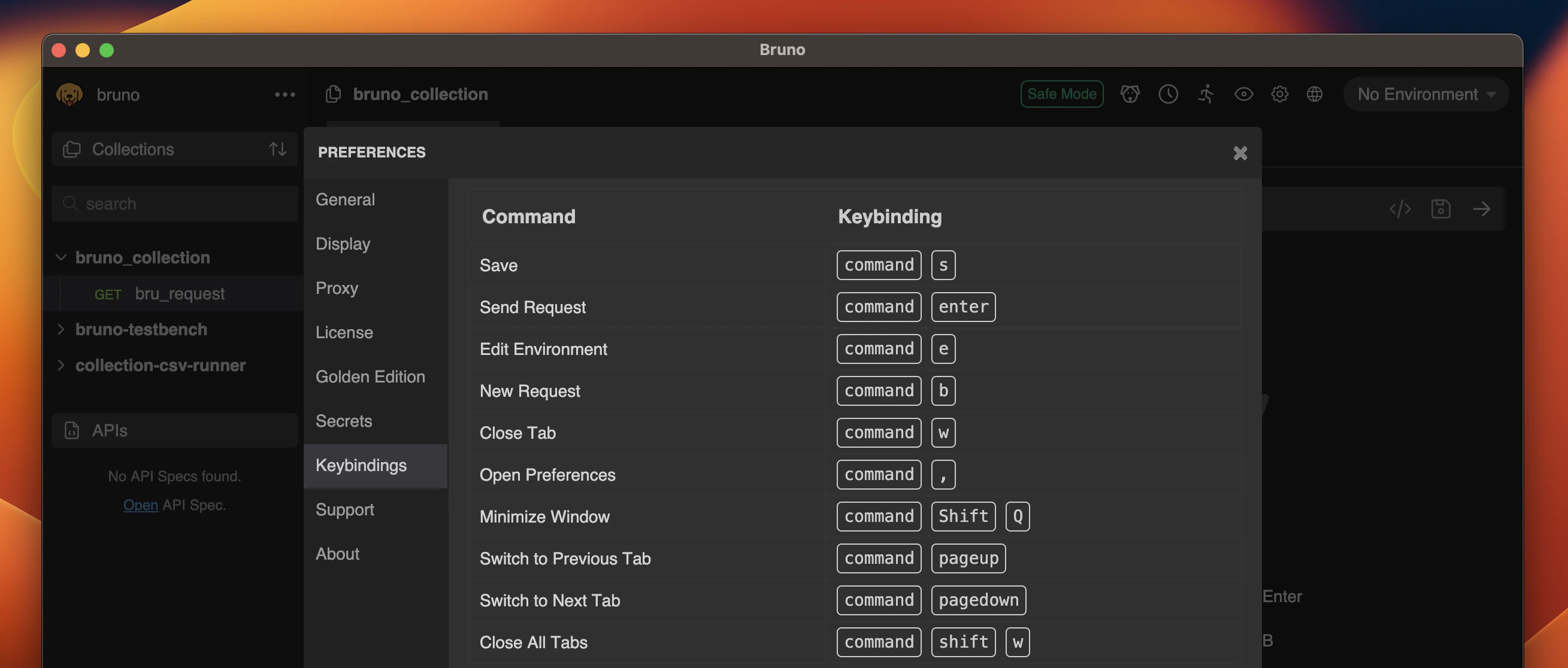 keybindings
