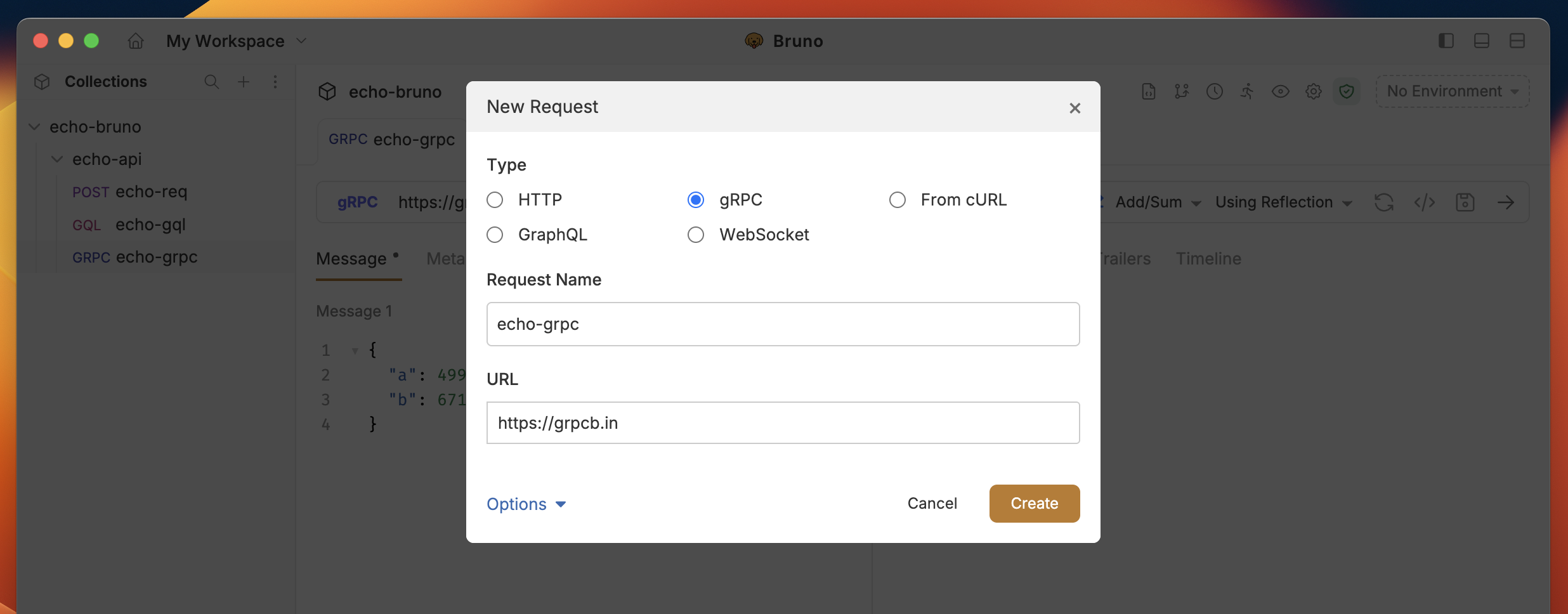 Create gRPC Request
