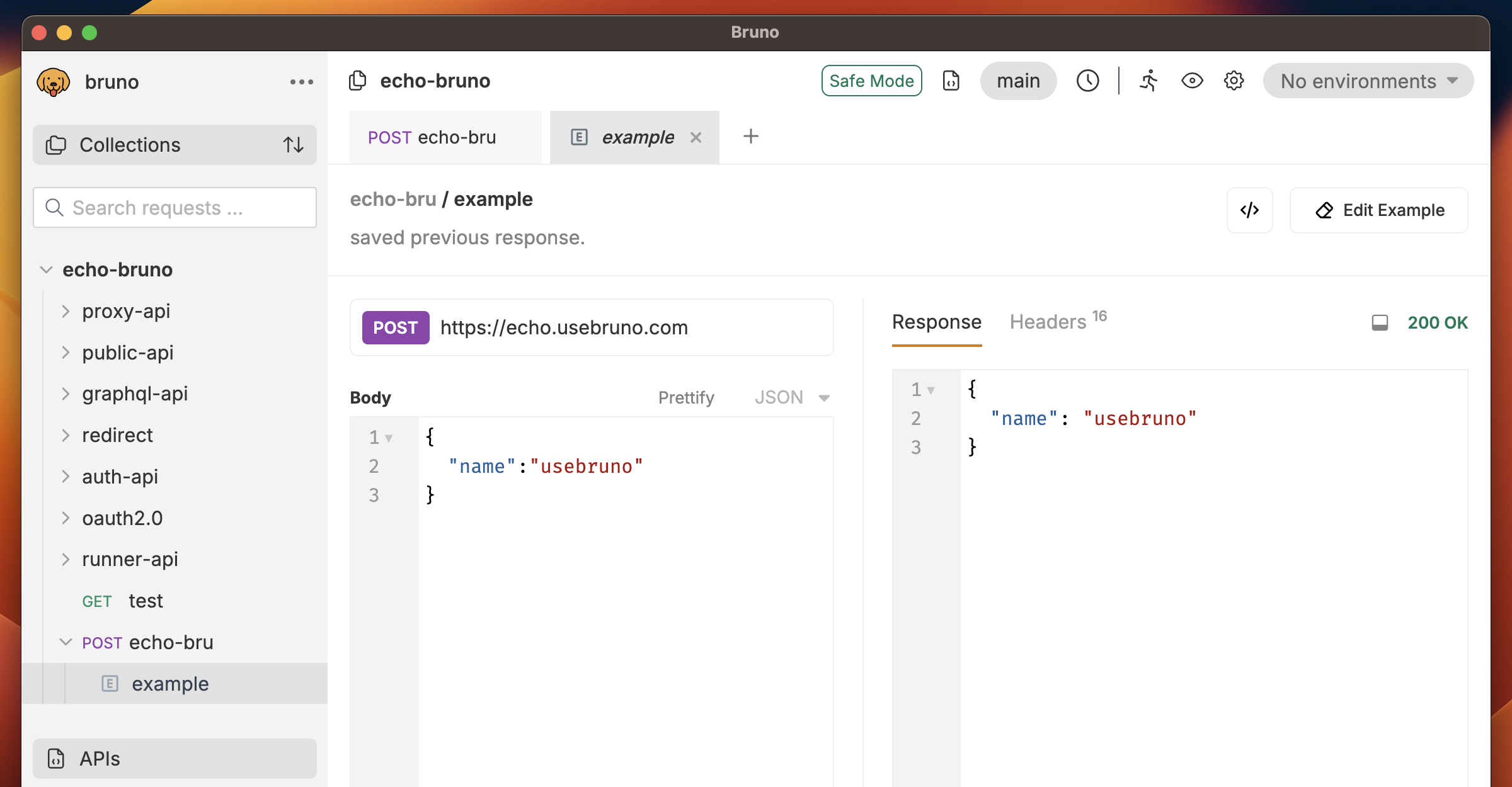 Response Example