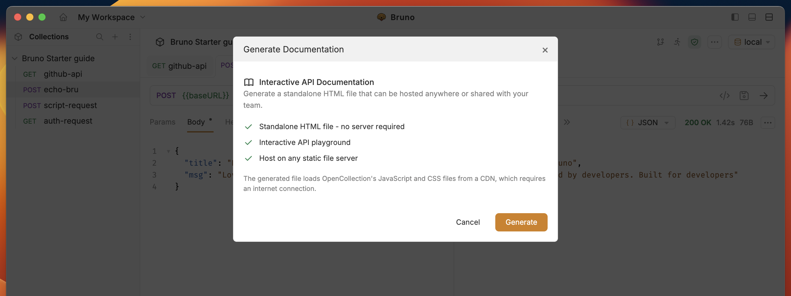 generate-docs