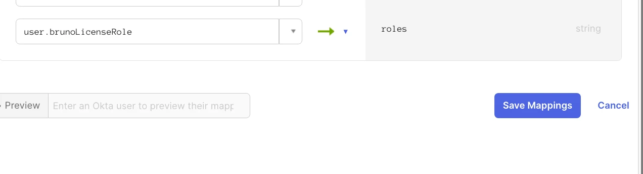 Configure roles attribute mapping expression