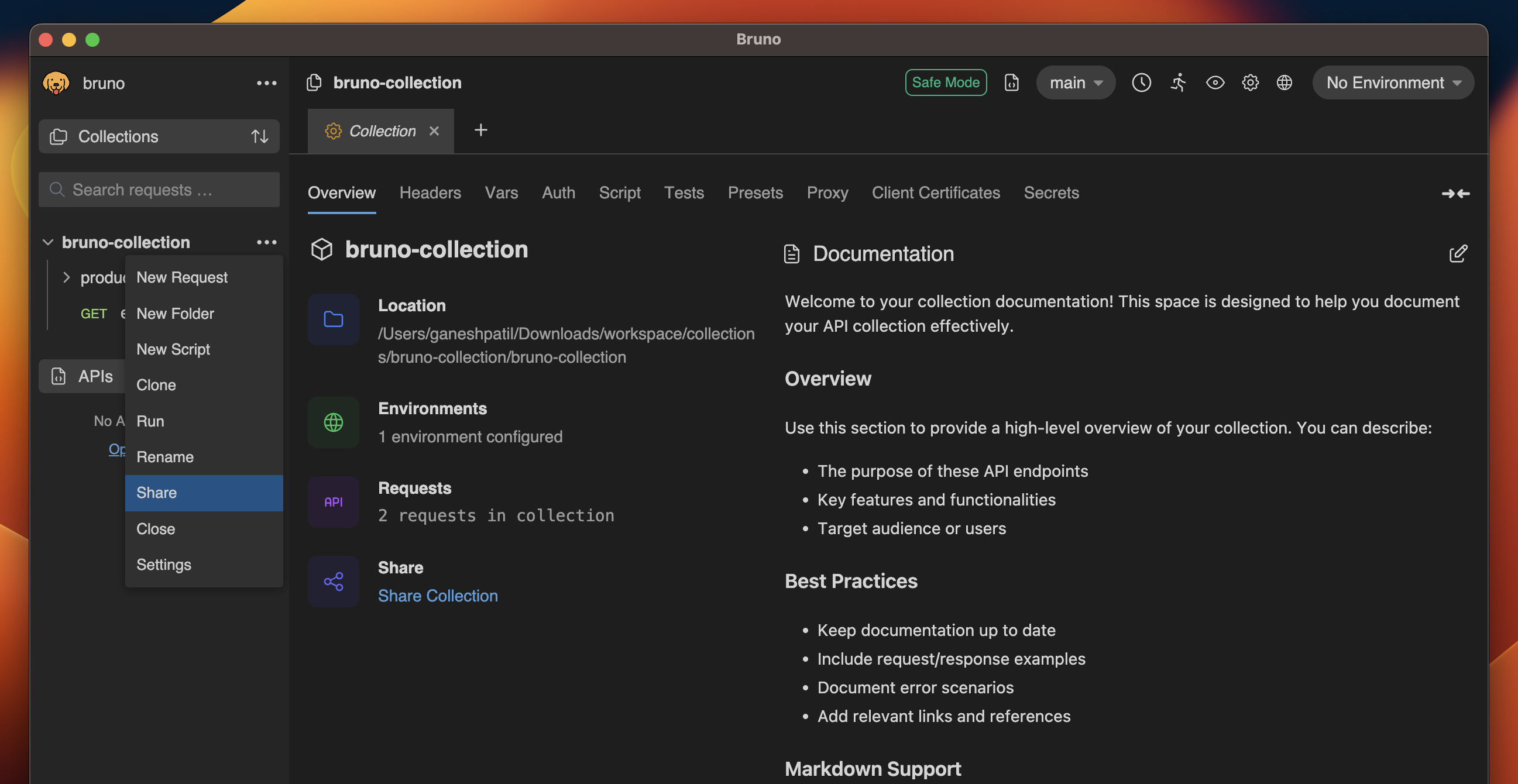 collection-settings