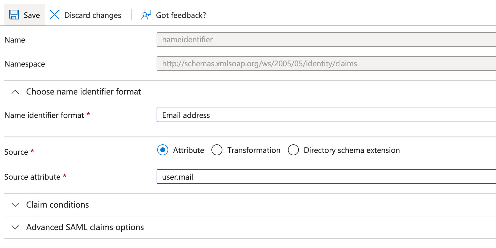 Configure unique user identifier in Entra ID