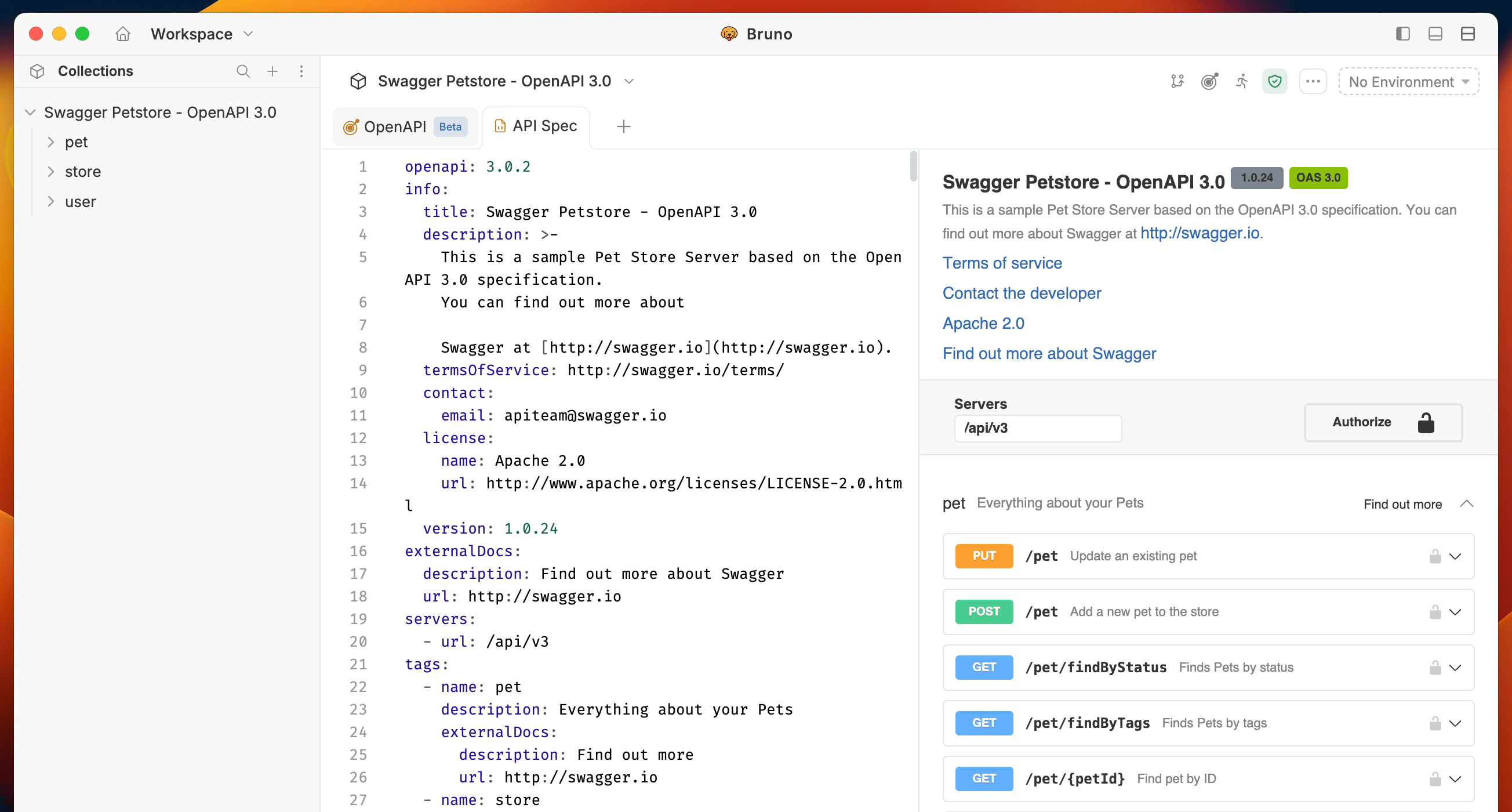 view openapu spec