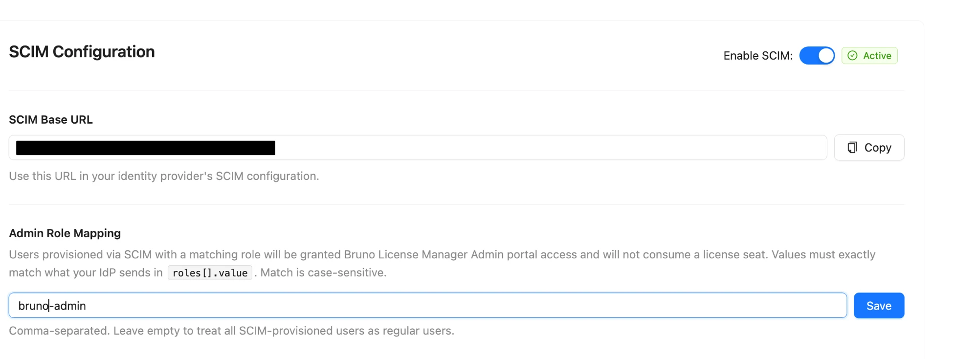 Configure Admin Role Mapping in Bruno