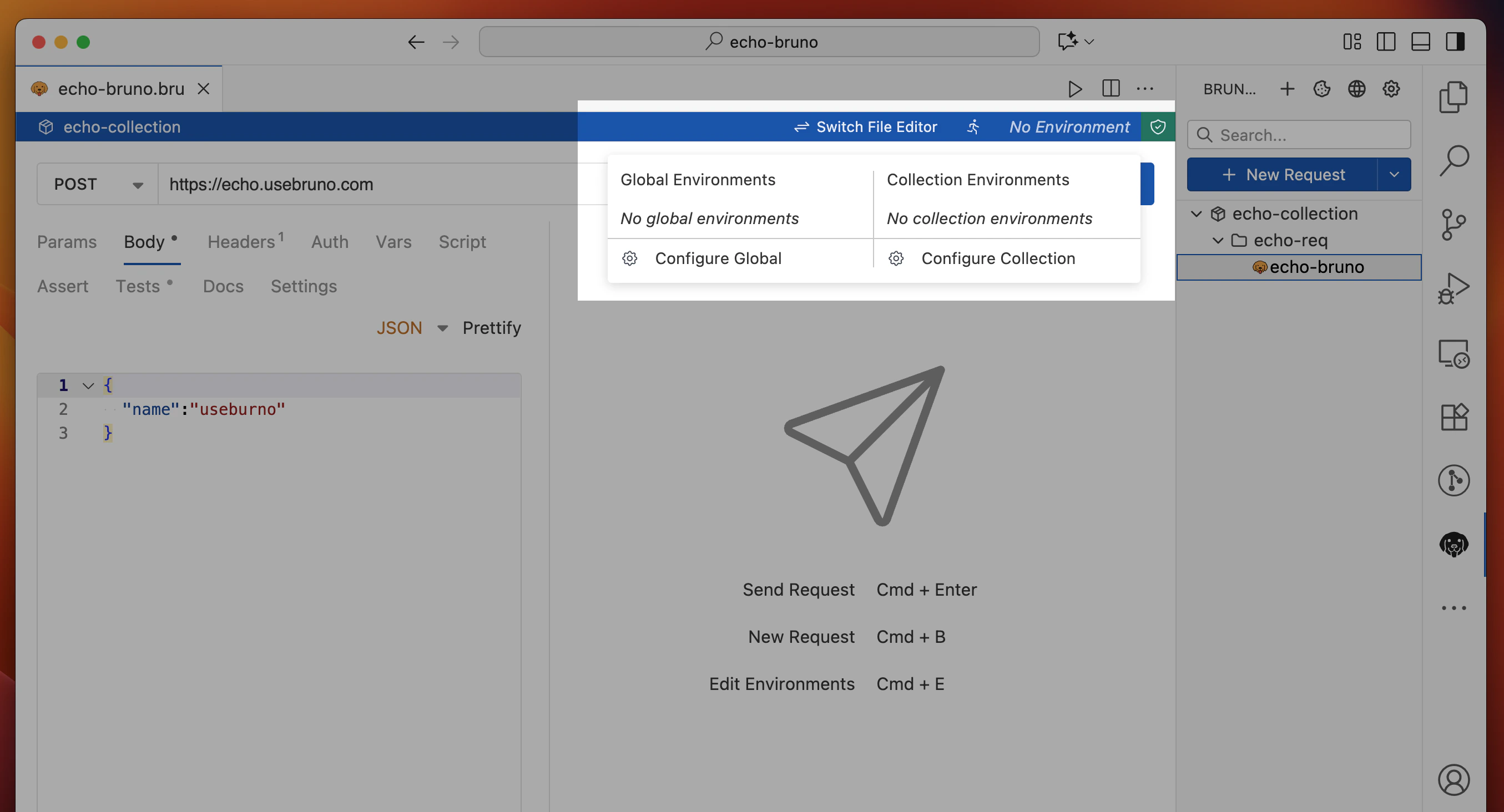 VS Code Extension Create Environment